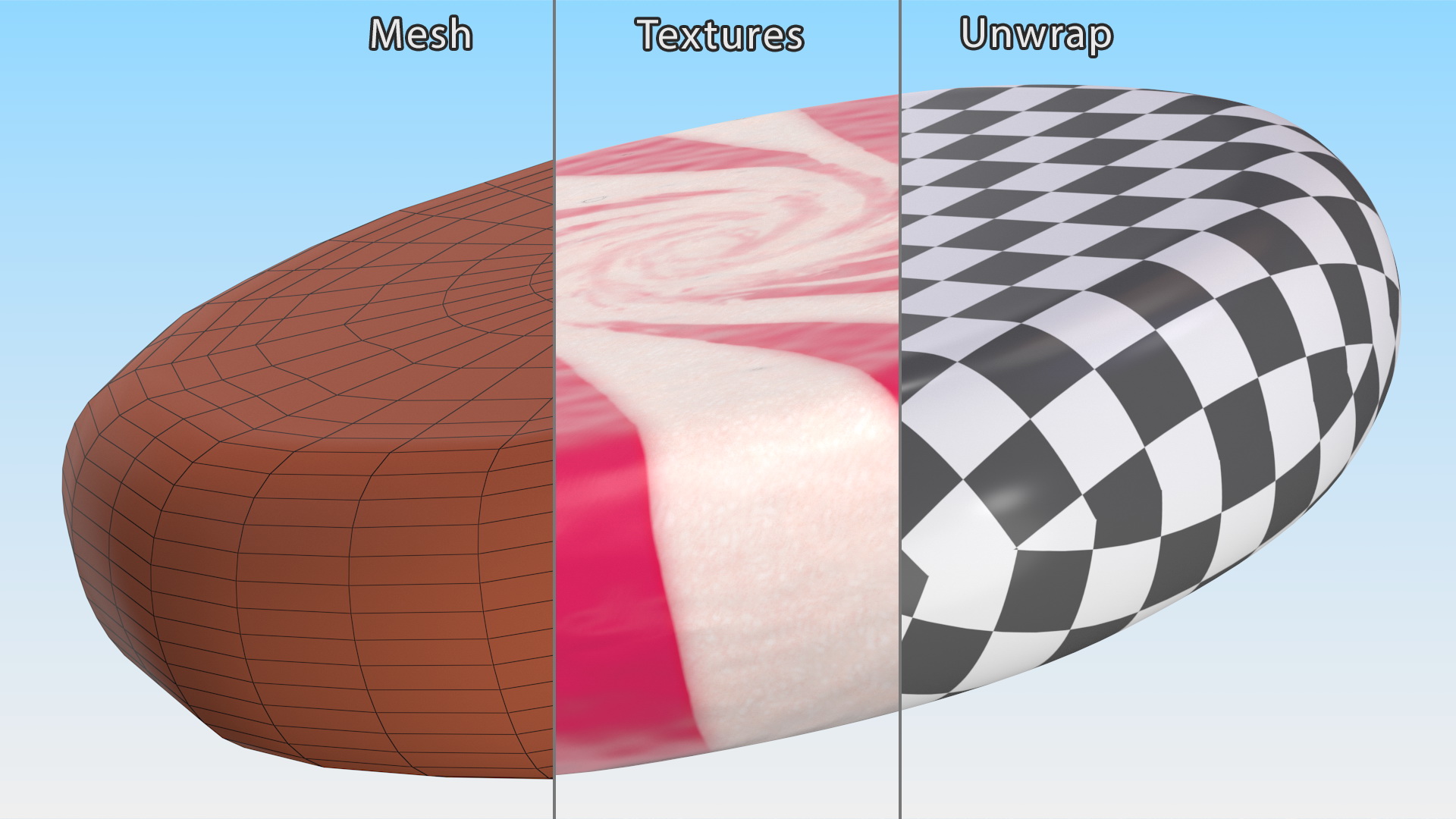 3D Pink Round Candy