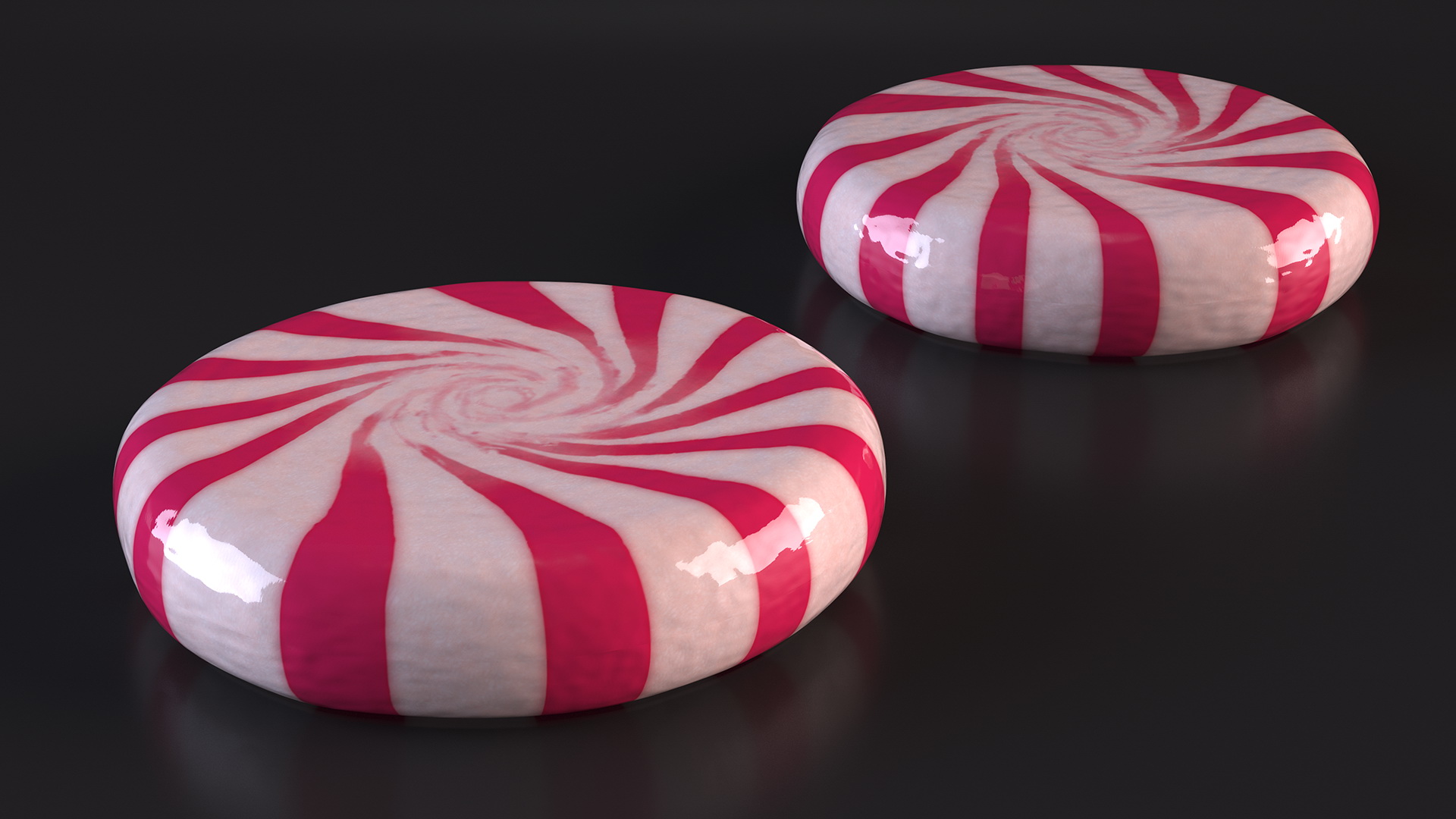 3D Pink Round Candy