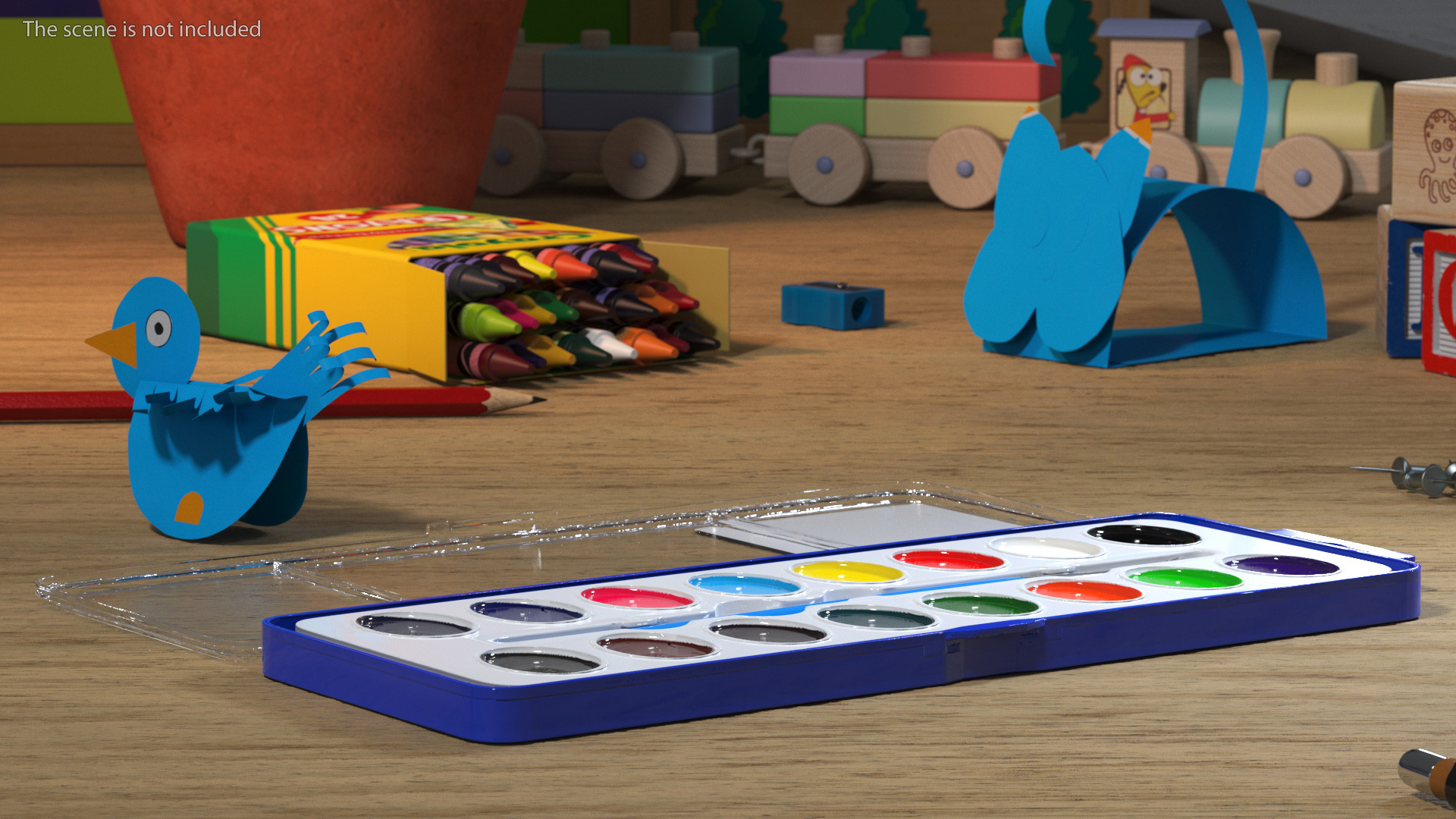 3D Water Color Set for Children Open Box Fur
