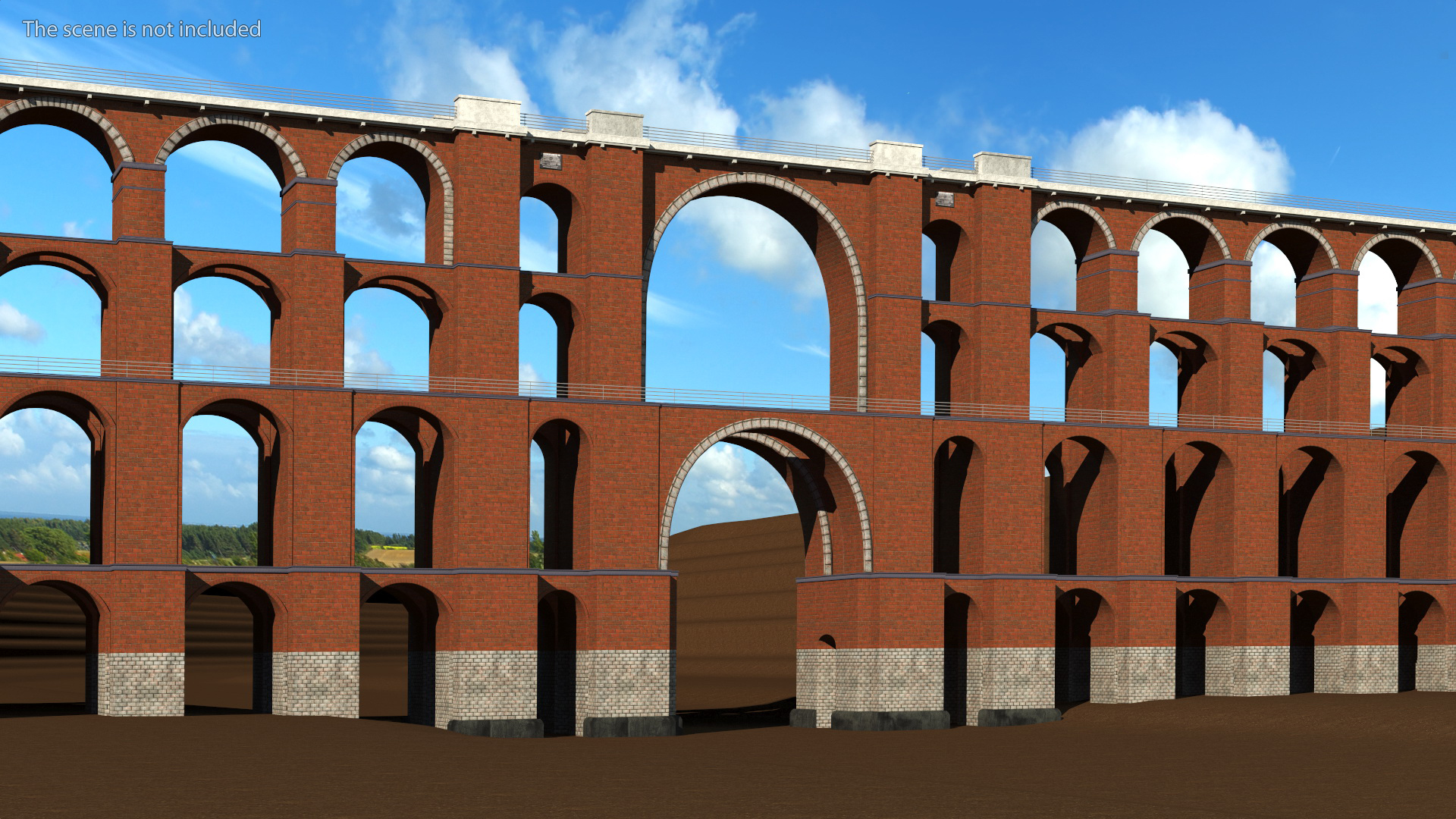 3D Goltzsch Viaduct German Railway Bridge model