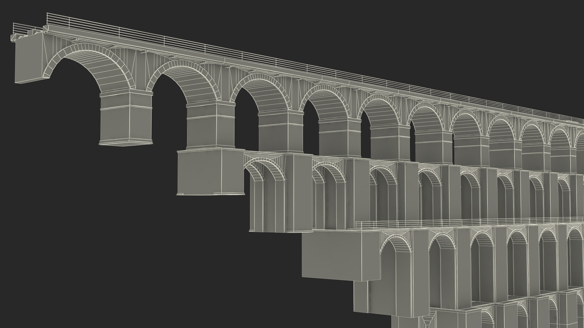 3D Goltzsch Viaduct German Railway Bridge model