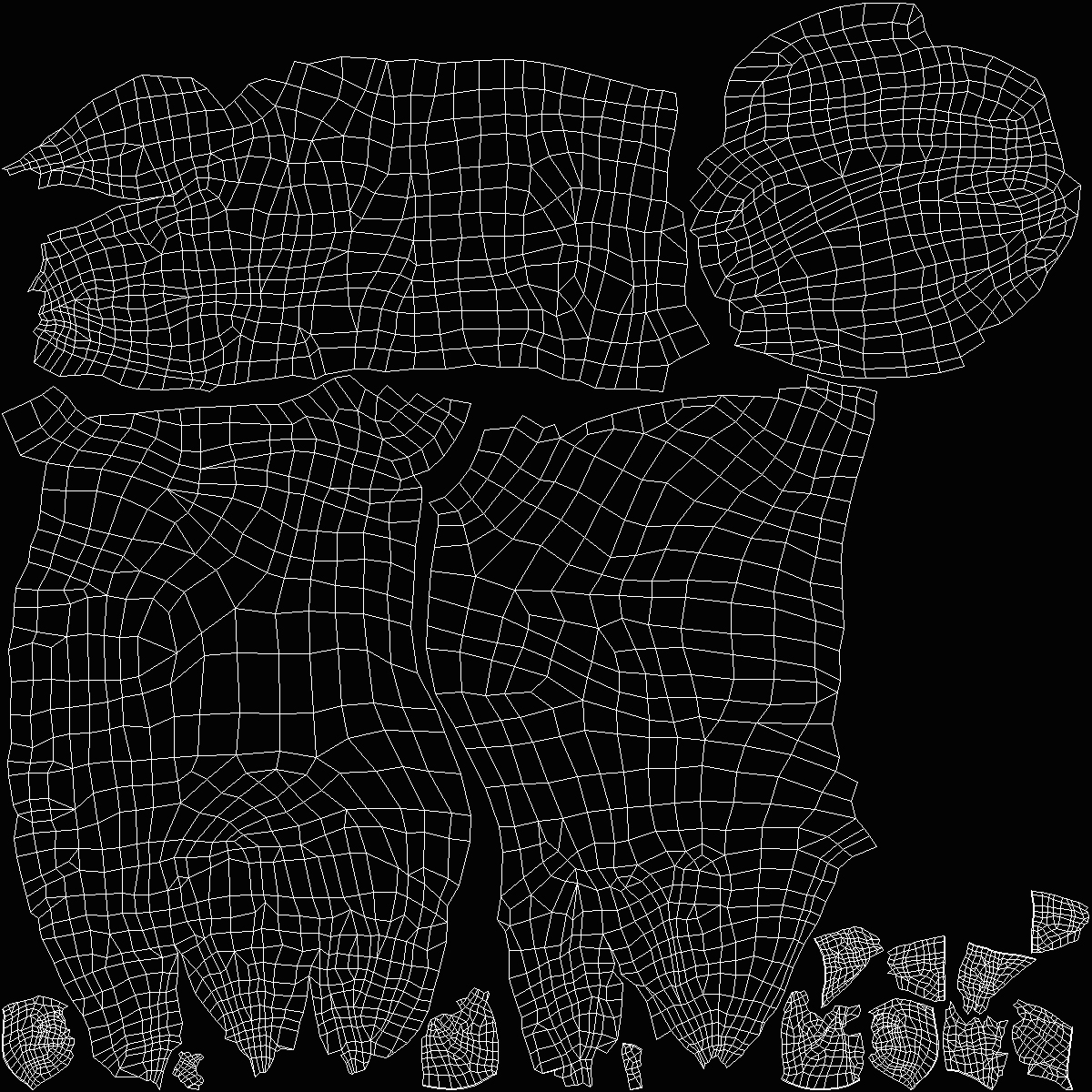 3D Tied Closed Black Plastic Rubbish Bags model