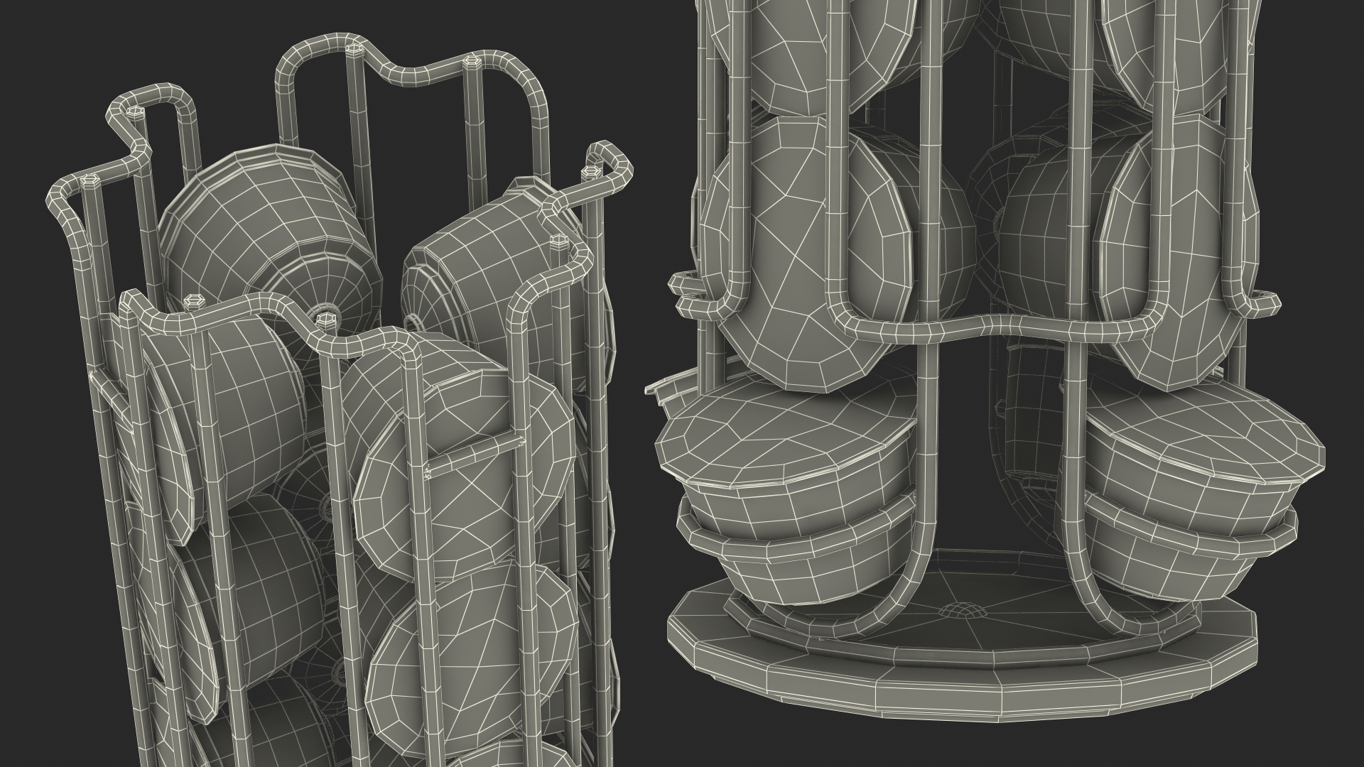 3D model Capsule Holder with Coffee Capsules