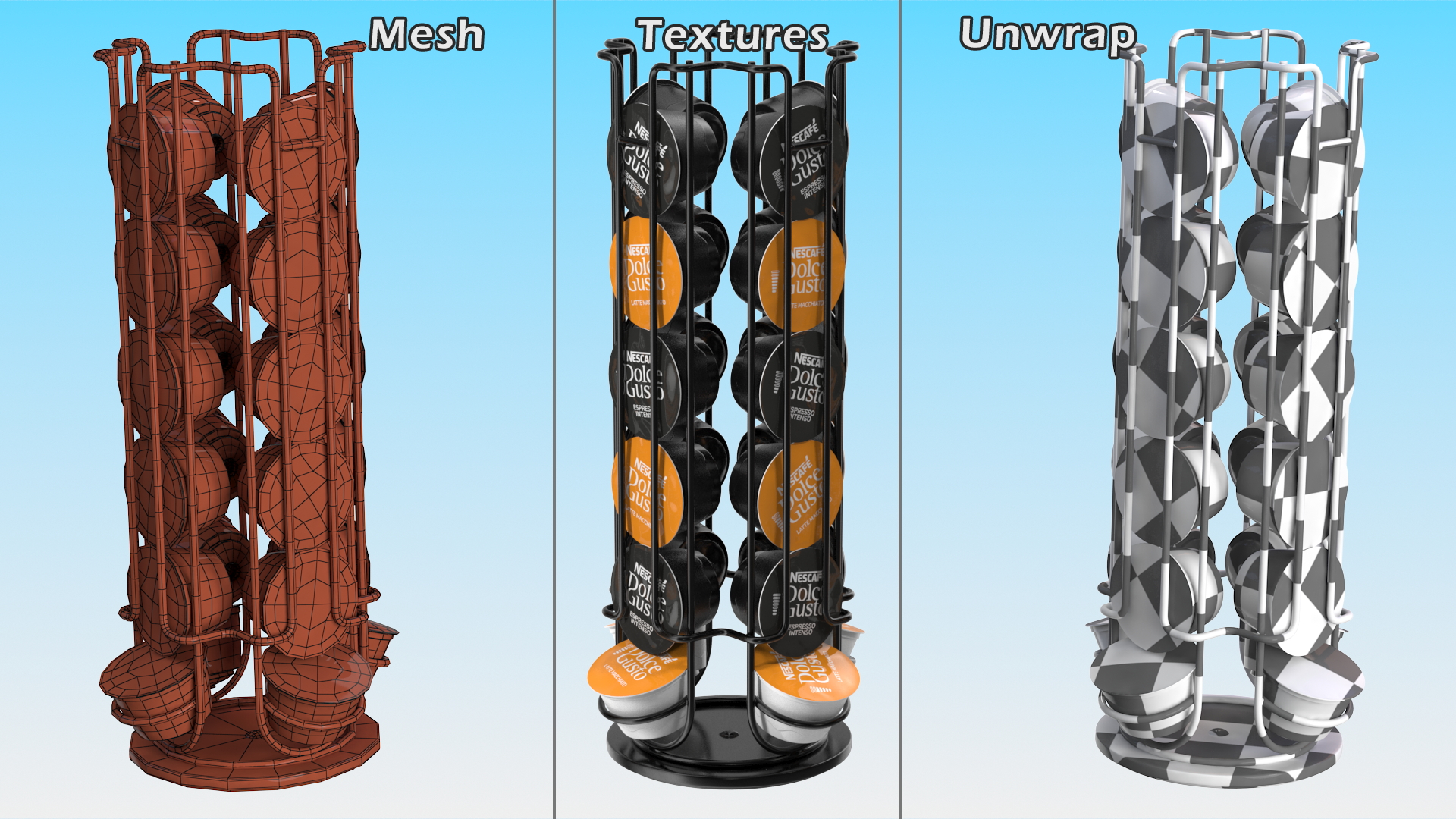 3D model Capsule Holder with Coffee Capsules