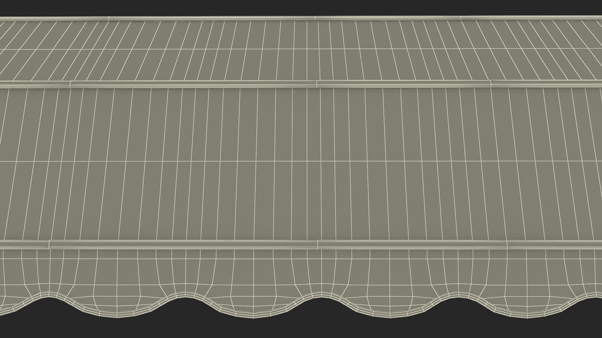 Storefront Awning Tent Striped Red 3D model