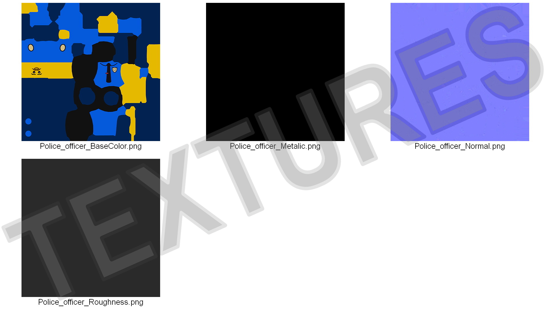 3D Minifigure LEGO Policeman Rigged for Maya