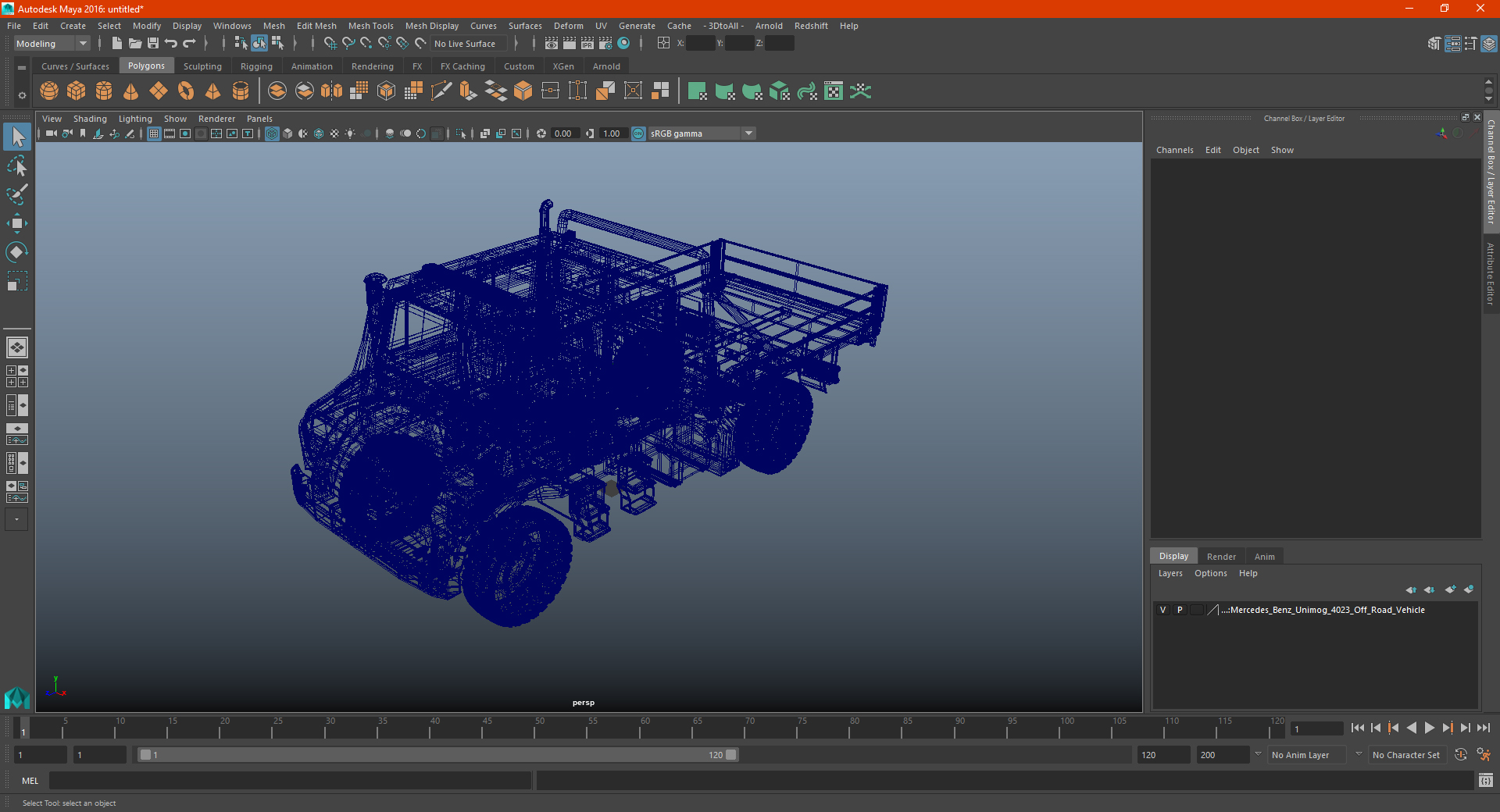 Mercedes Benz Unimog 4023 Off Road Vehicle 3D