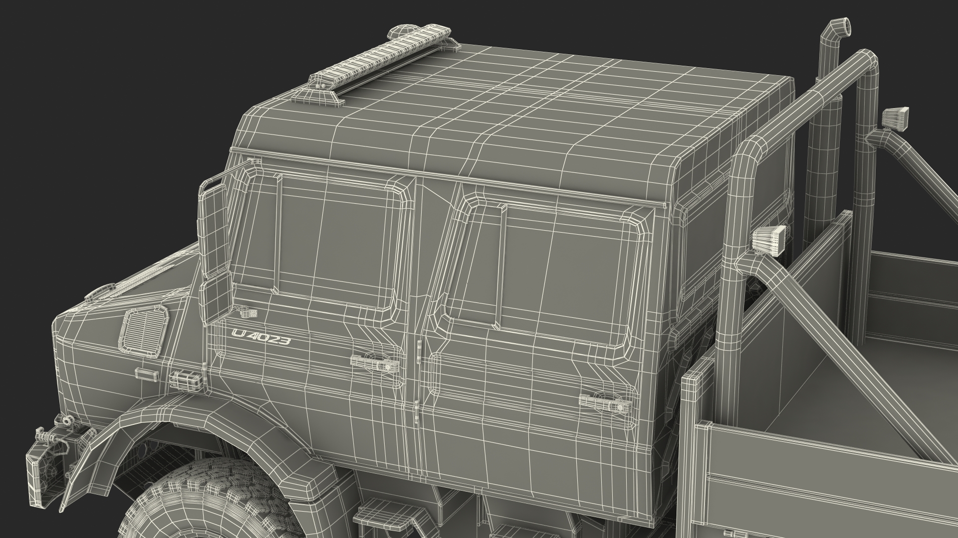 Mercedes Benz Unimog 4023 Off Road Vehicle 3D