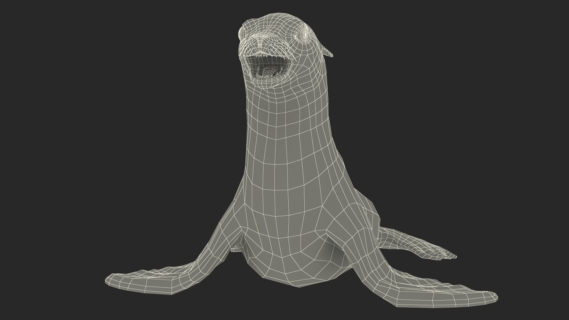 3D model California Sea Lion Rigged for Maya