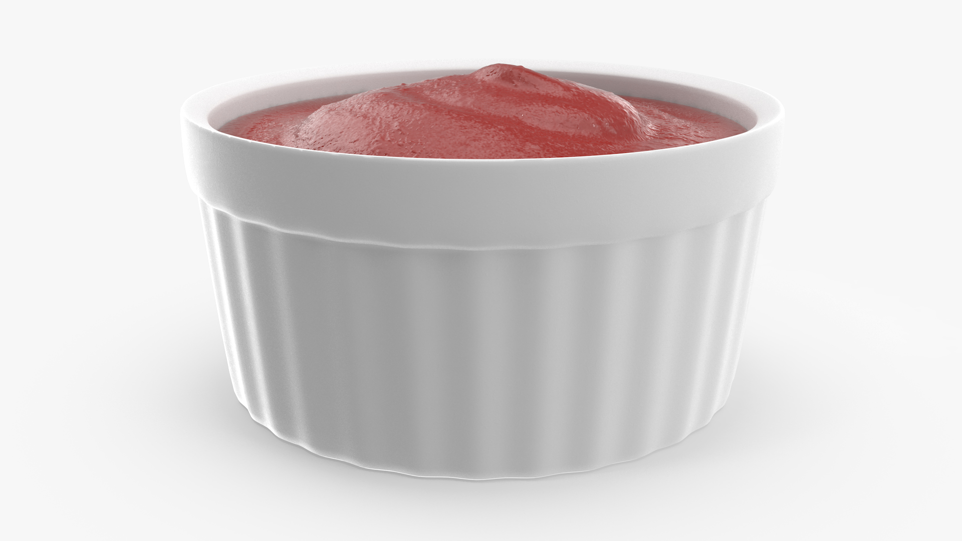 3D Tomato Ketchup In Melamine Dipping Bowl Round Sauce
