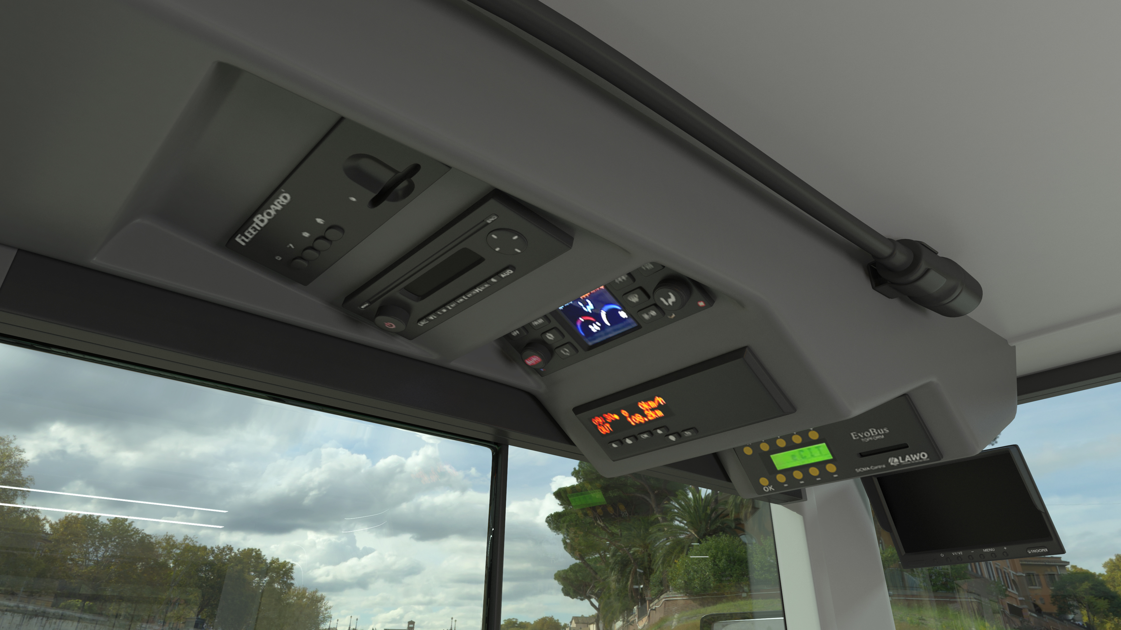 3D Open Top Double Decker Hop On Off Tour Bus Rigged for Maya model
