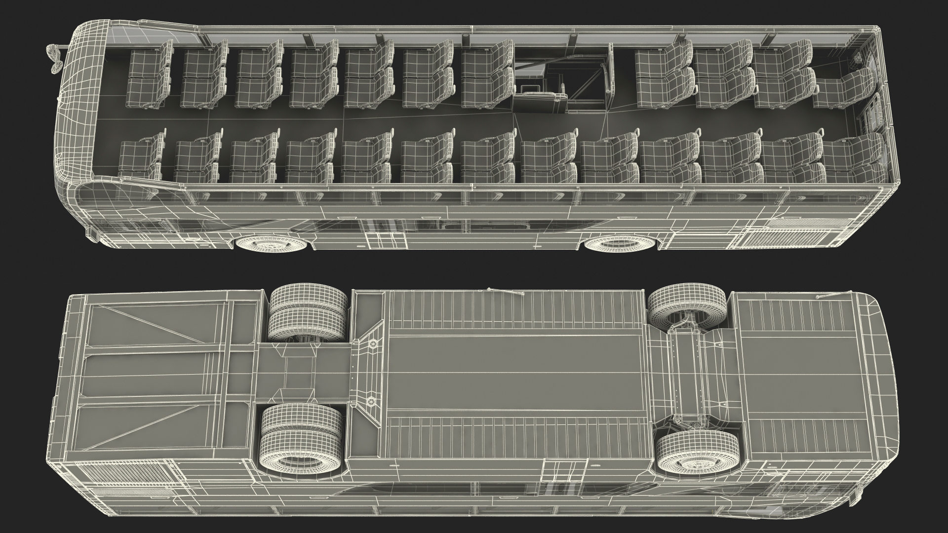 3D Open Top Double Decker Hop On Off Tour Bus Rigged for Maya model