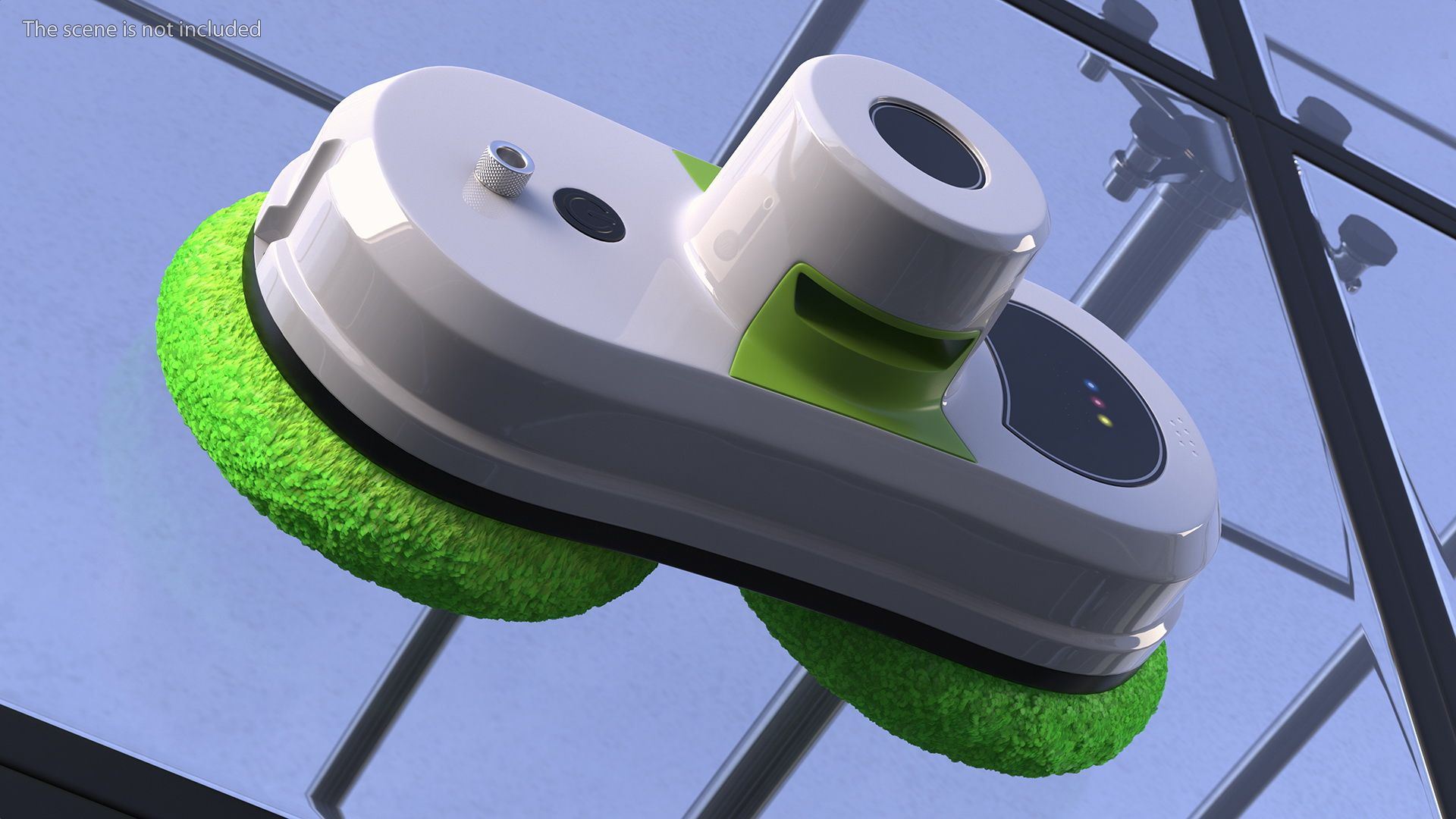 3D Robot Window Cleaner Generic Green Fur model