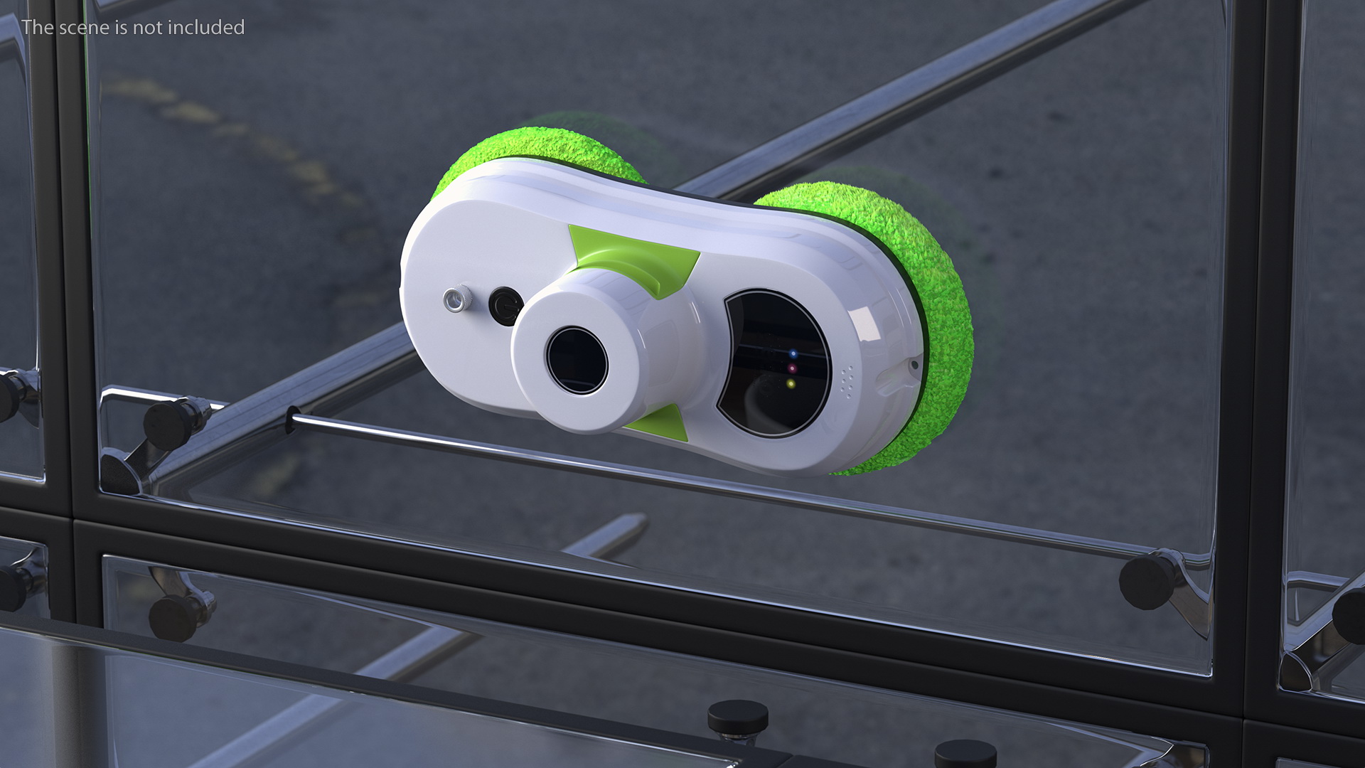 3D Robot Window Cleaner Generic Green Fur model