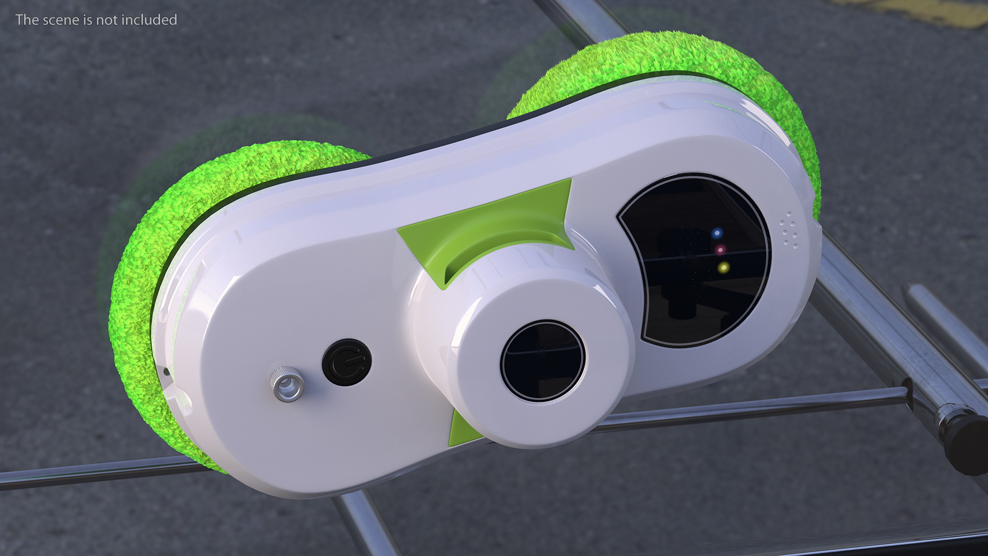 3D Robot Window Cleaner Generic Green Fur model