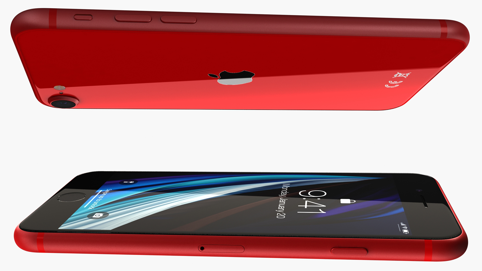 3D iPhone SE 2022 Red model