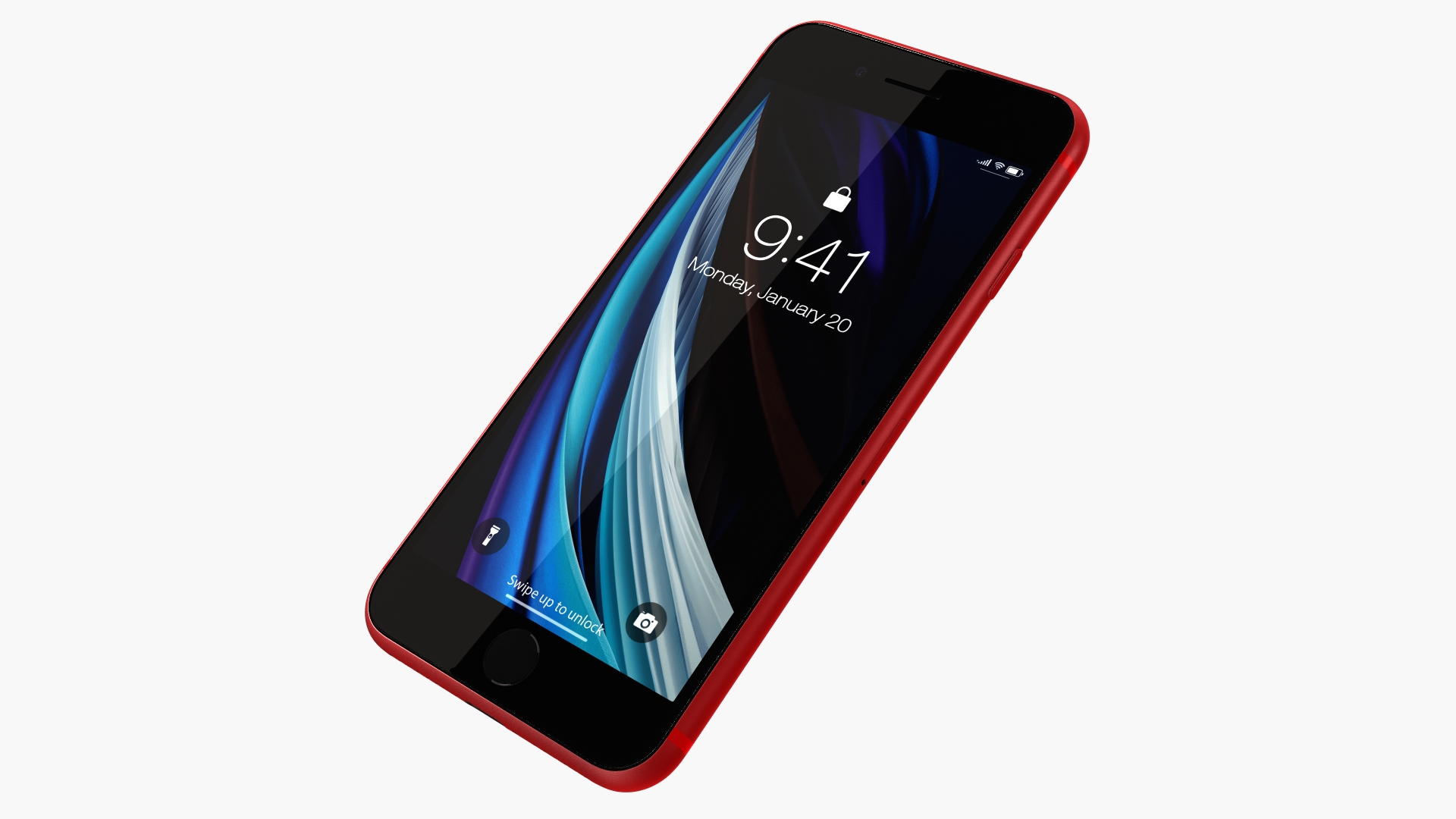 3D iPhone SE 2022 Red model