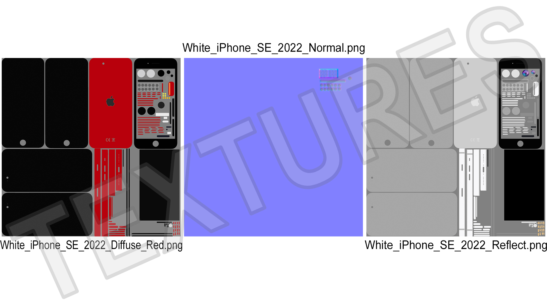 3D iPhone SE 2022 Red model