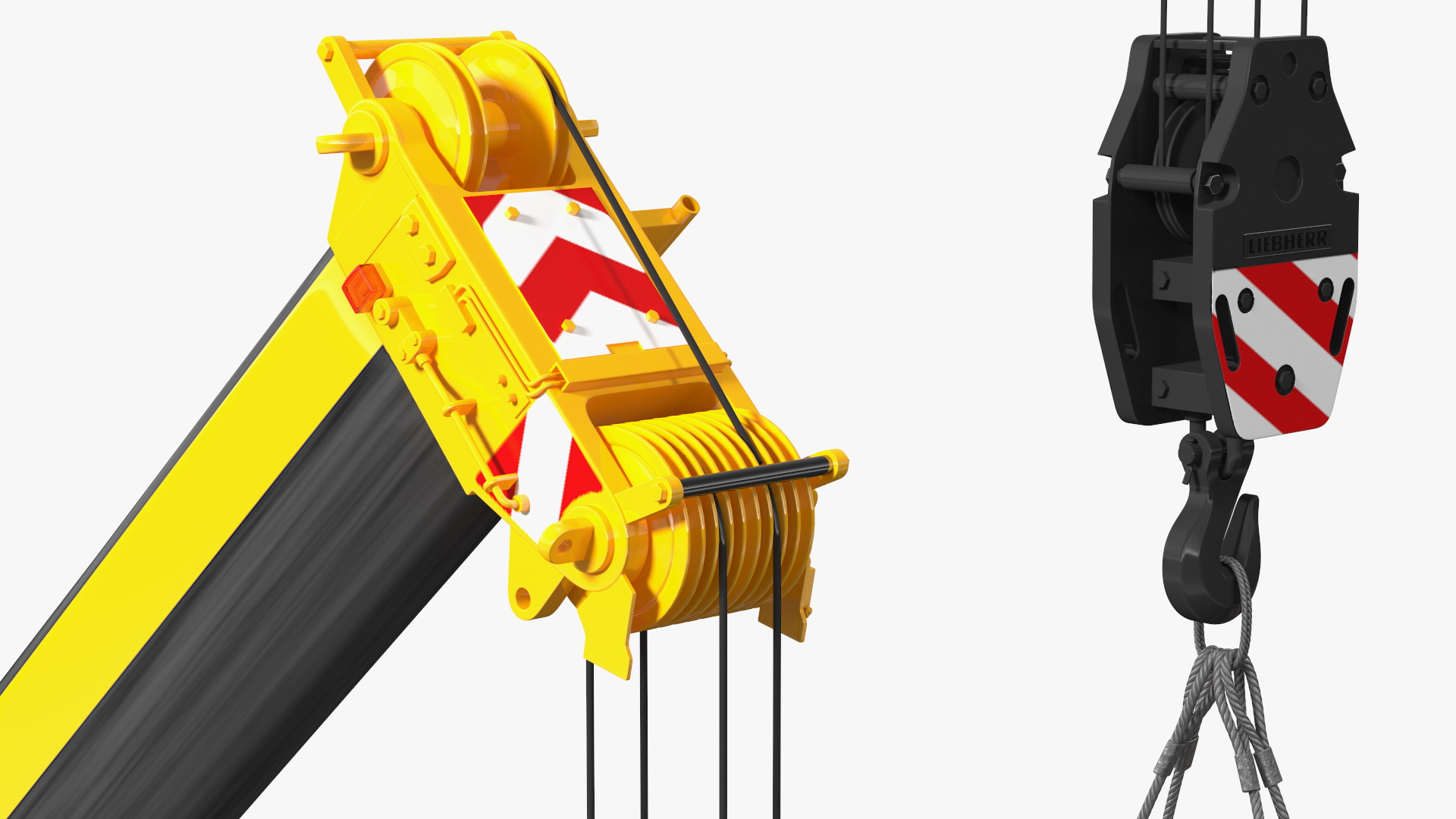 3D Mobile Crane Liebherr with Concrete Slabs