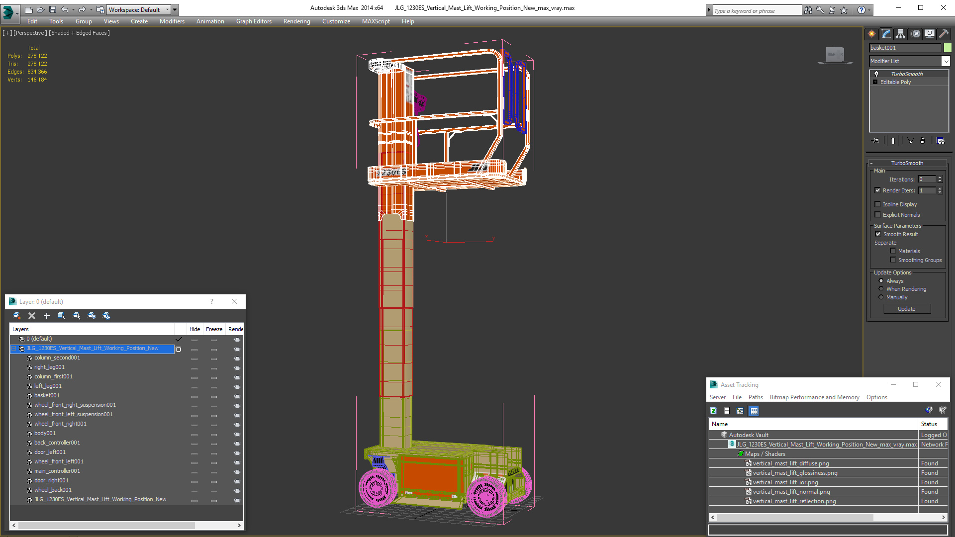 3D model JLG 1230ES Vertical Mast Lift Working Position New