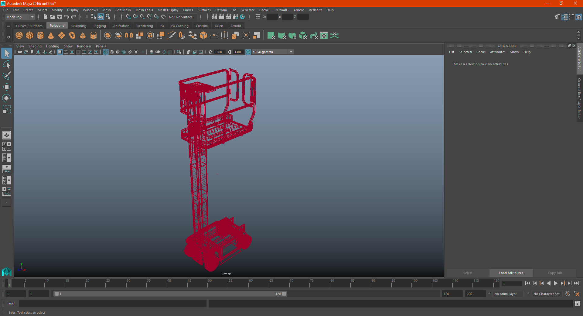3D model JLG 1230ES Vertical Mast Lift Working Position New