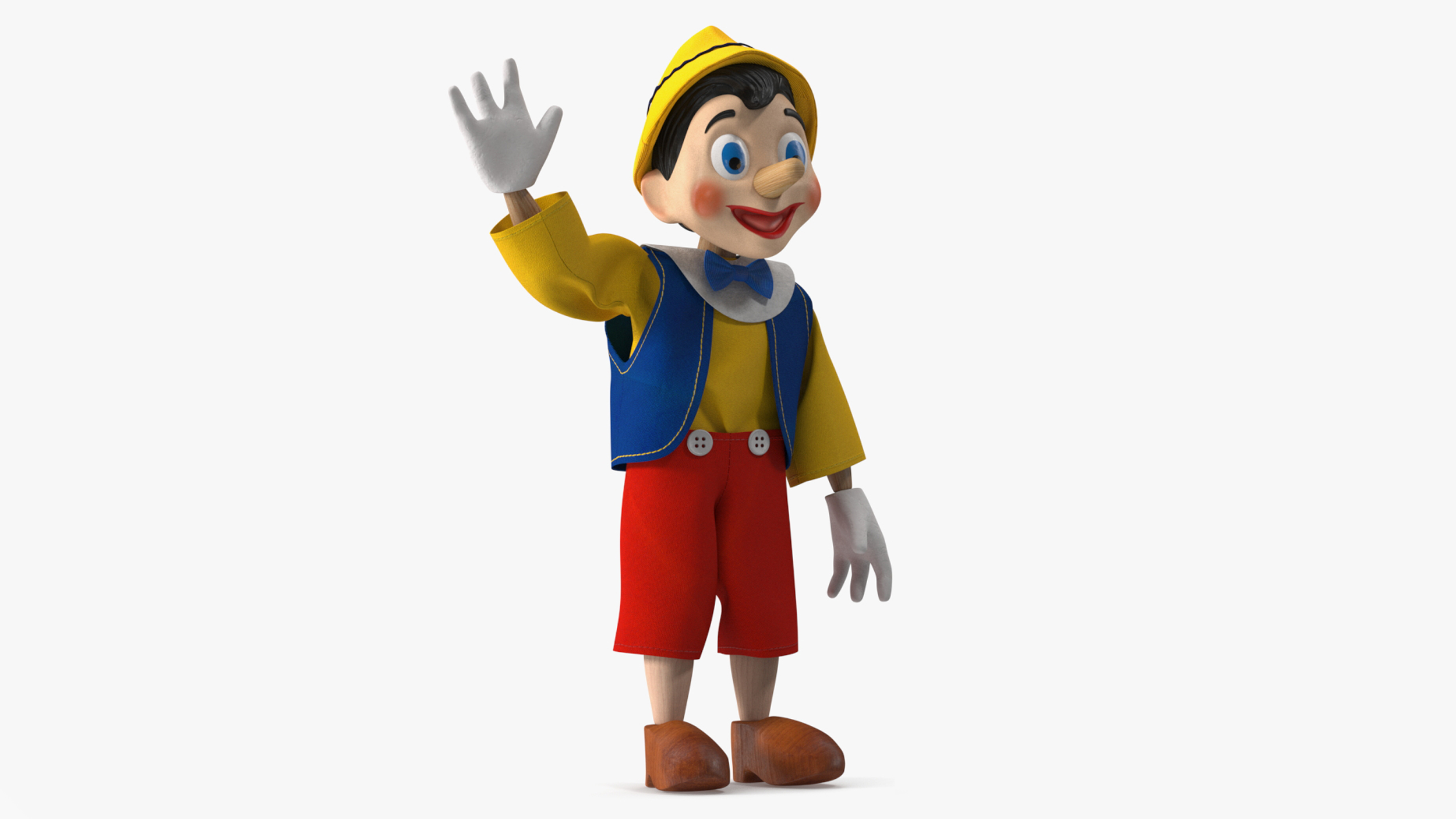 3D Pinnochio Wooden Doll Toy Rigged for Cinema 4D