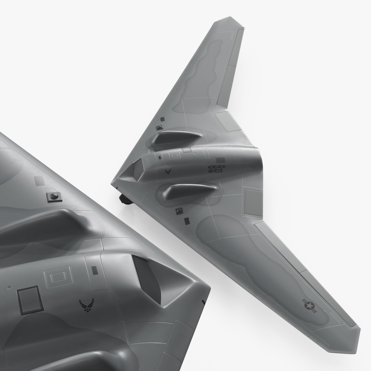 Military Stealth UAV with Landing Gear - Camo