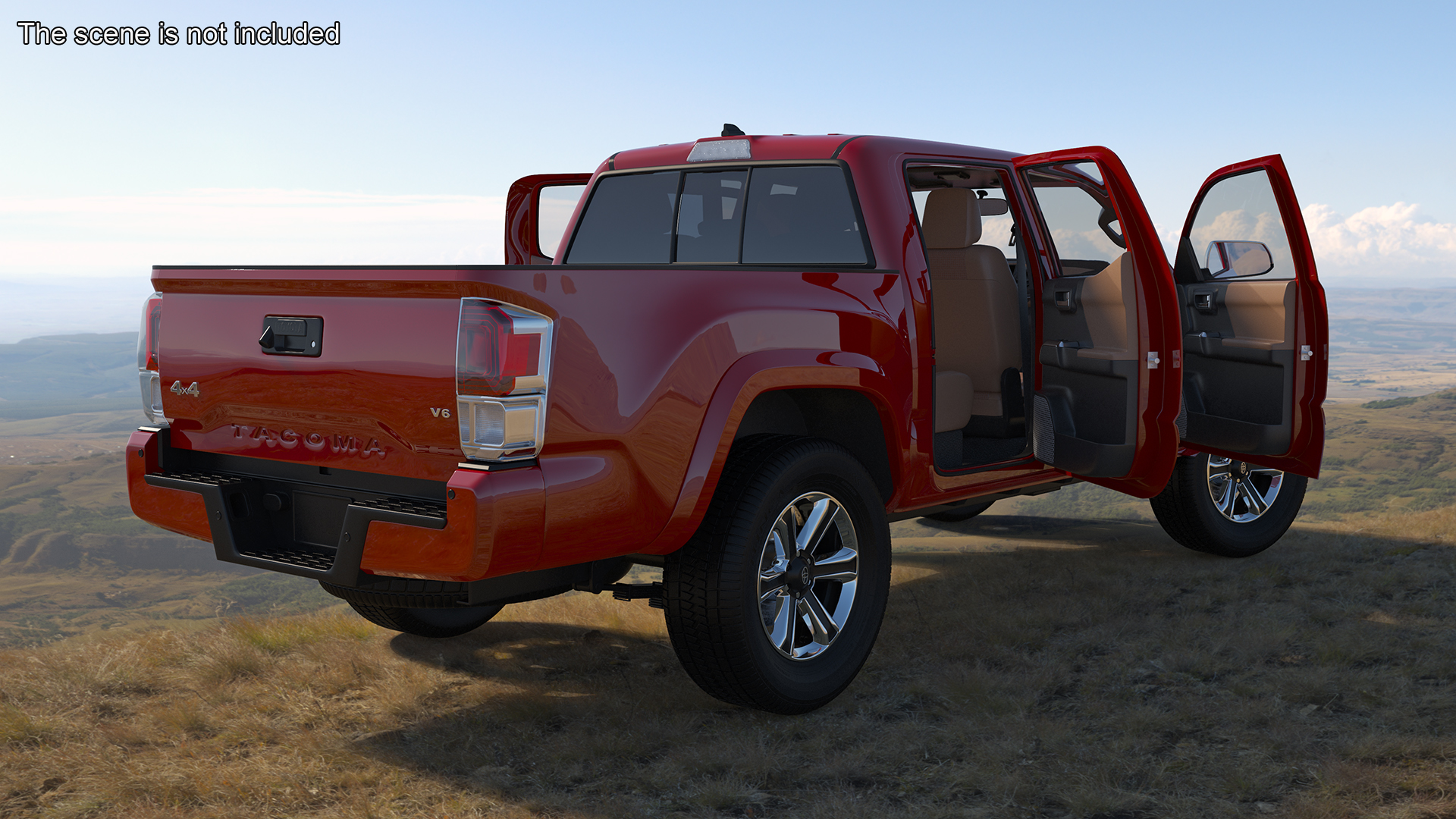 3D Toyota Tacoma Pickup Rigged for Maya