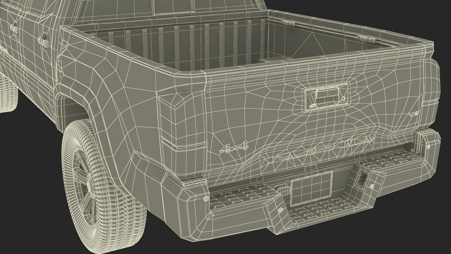 3D Toyota Tacoma Pickup Rigged for Maya