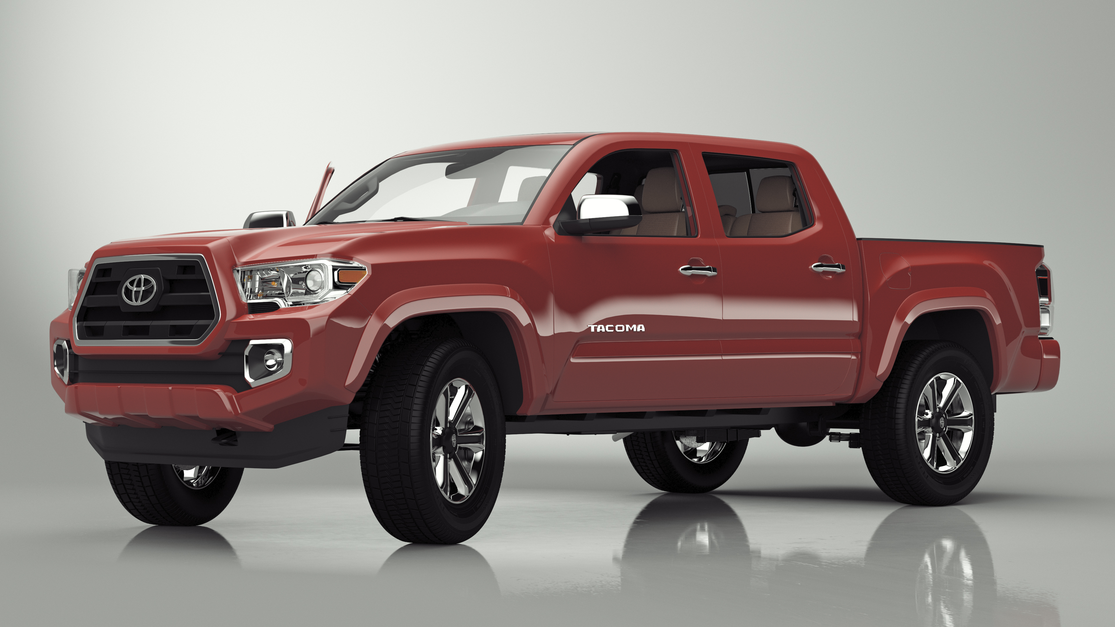 3D Toyota Tacoma Pickup Rigged for Maya