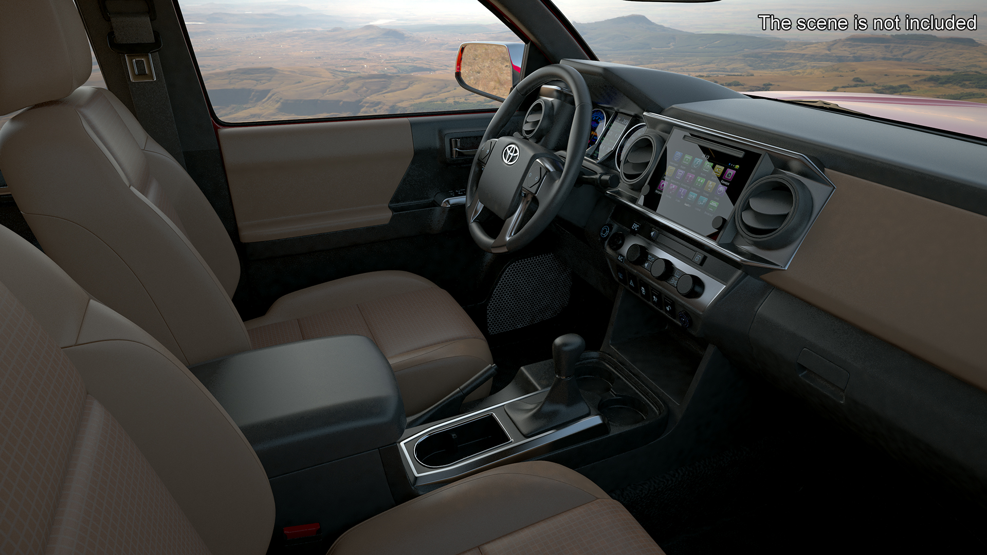 3D Toyota Tacoma Pickup Rigged for Maya