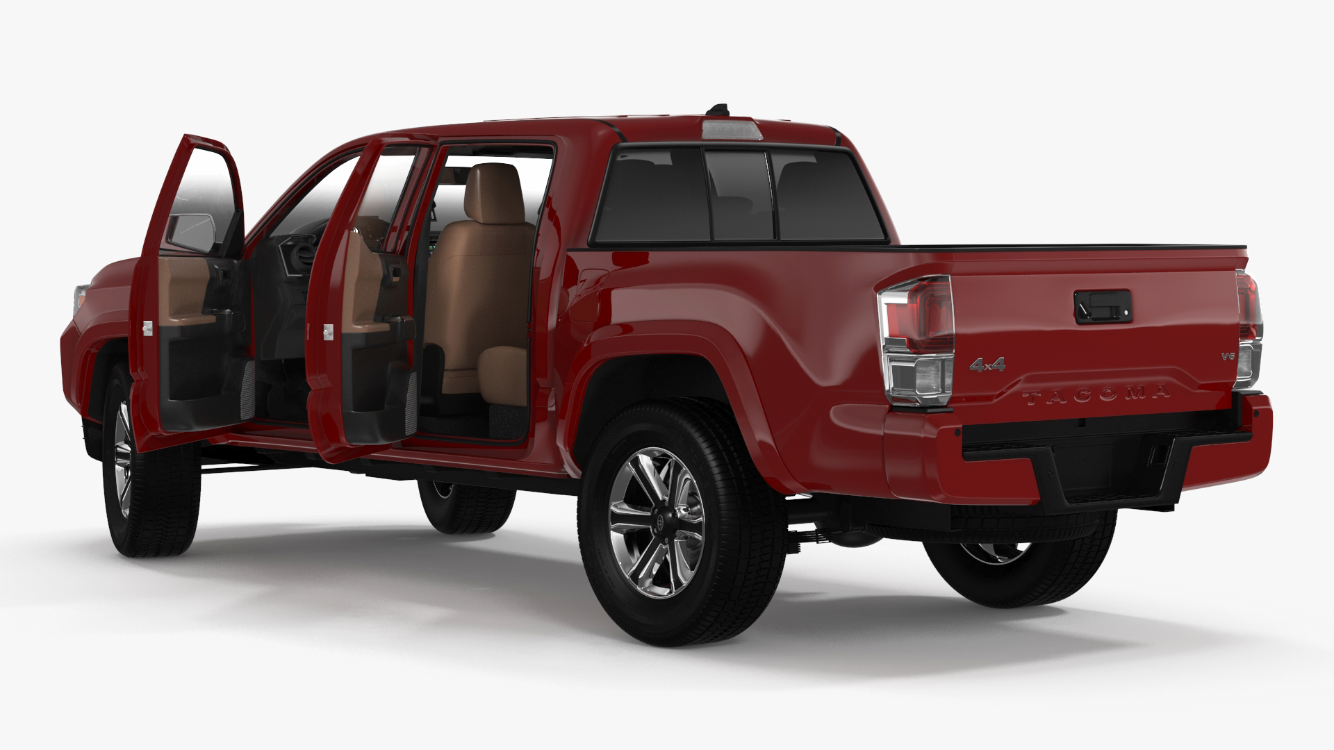 3D Toyota Tacoma Pickup Rigged for Maya