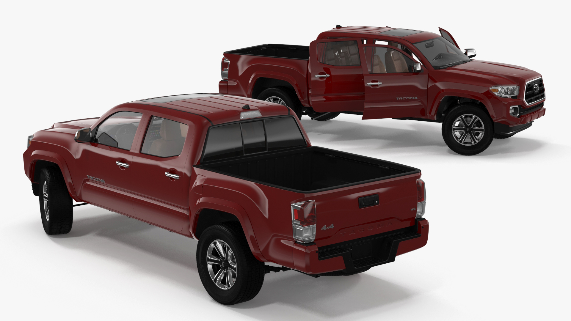 3D Toyota Tacoma Pickup Rigged for Maya