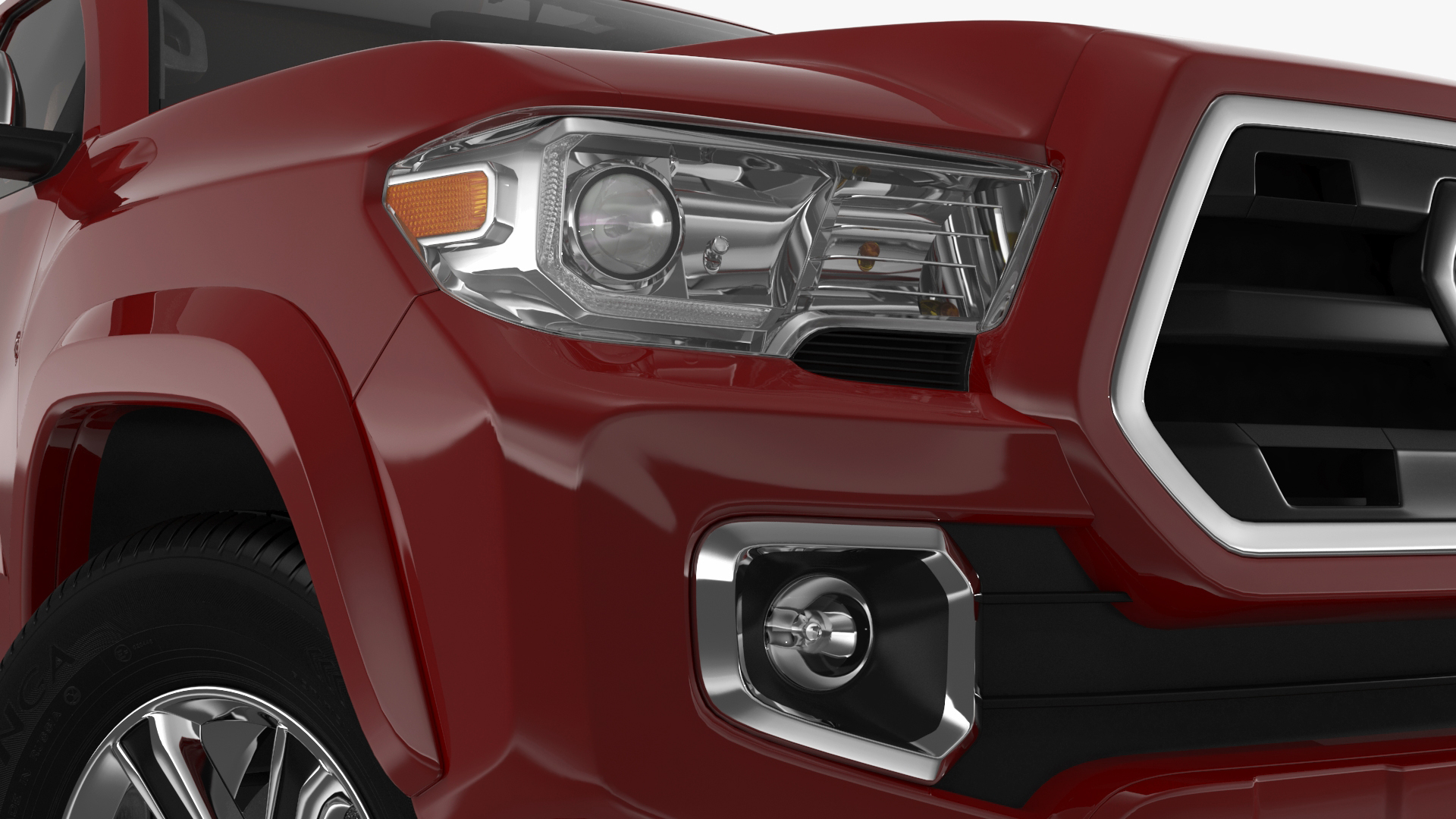 3D Toyota Tacoma Pickup Rigged for Maya
