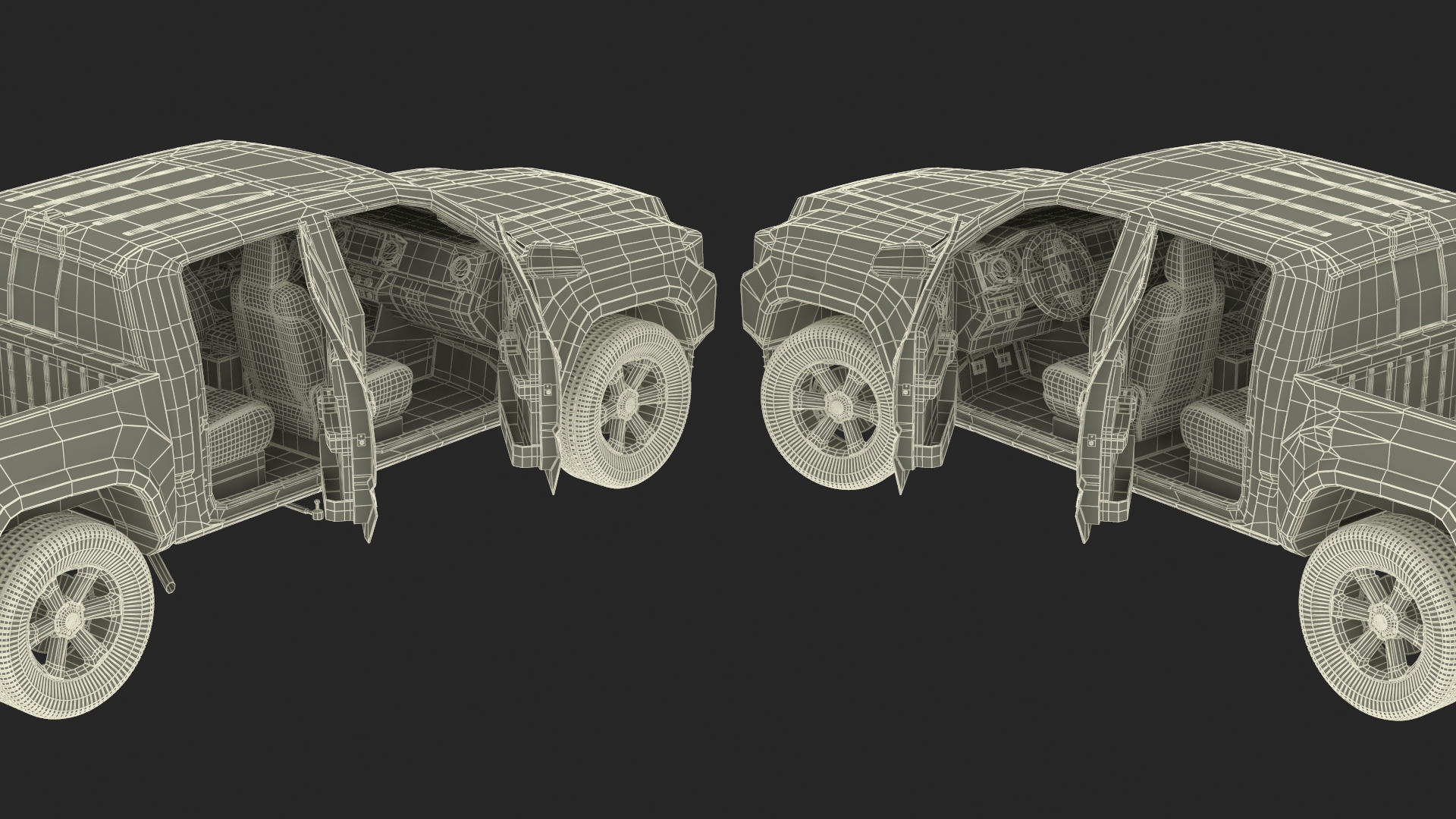 3D Toyota Tacoma Pickup Rigged for Maya