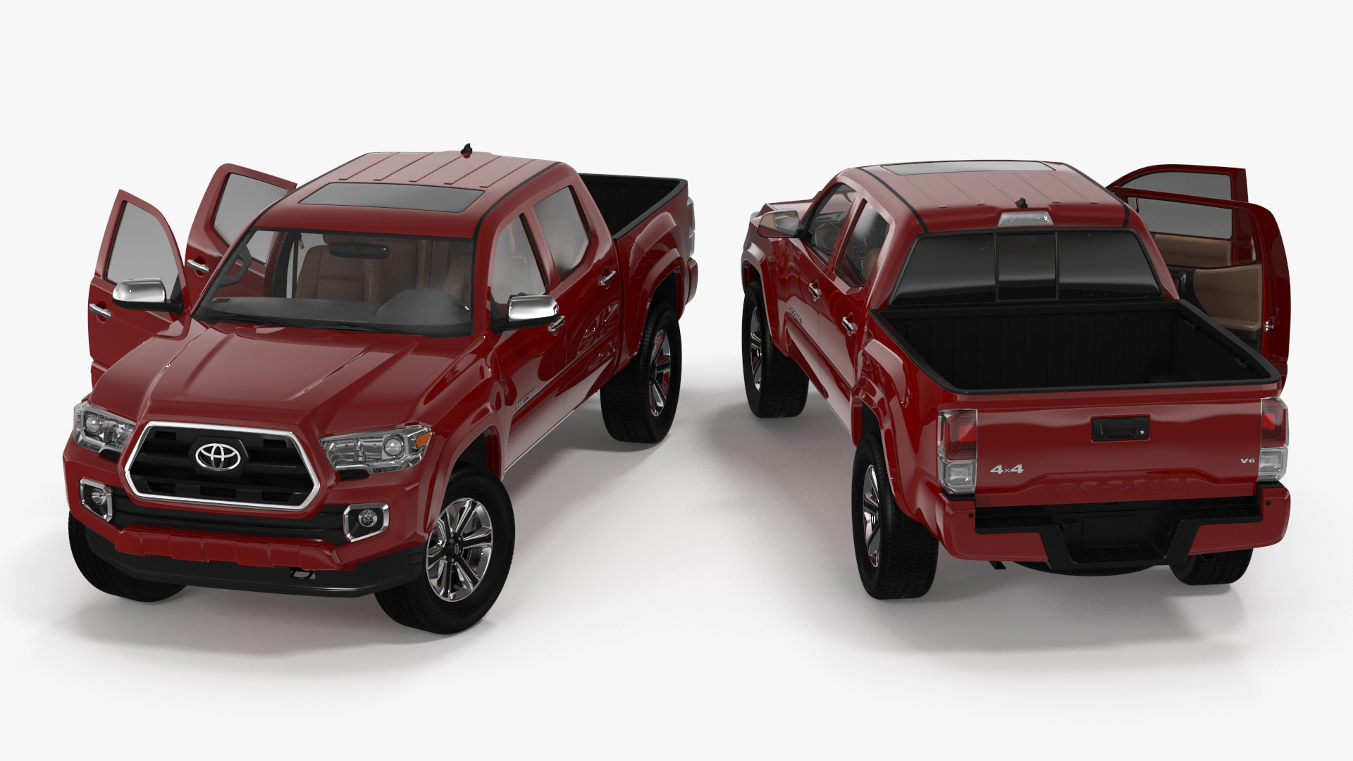 3D Toyota Tacoma Pickup Rigged for Maya