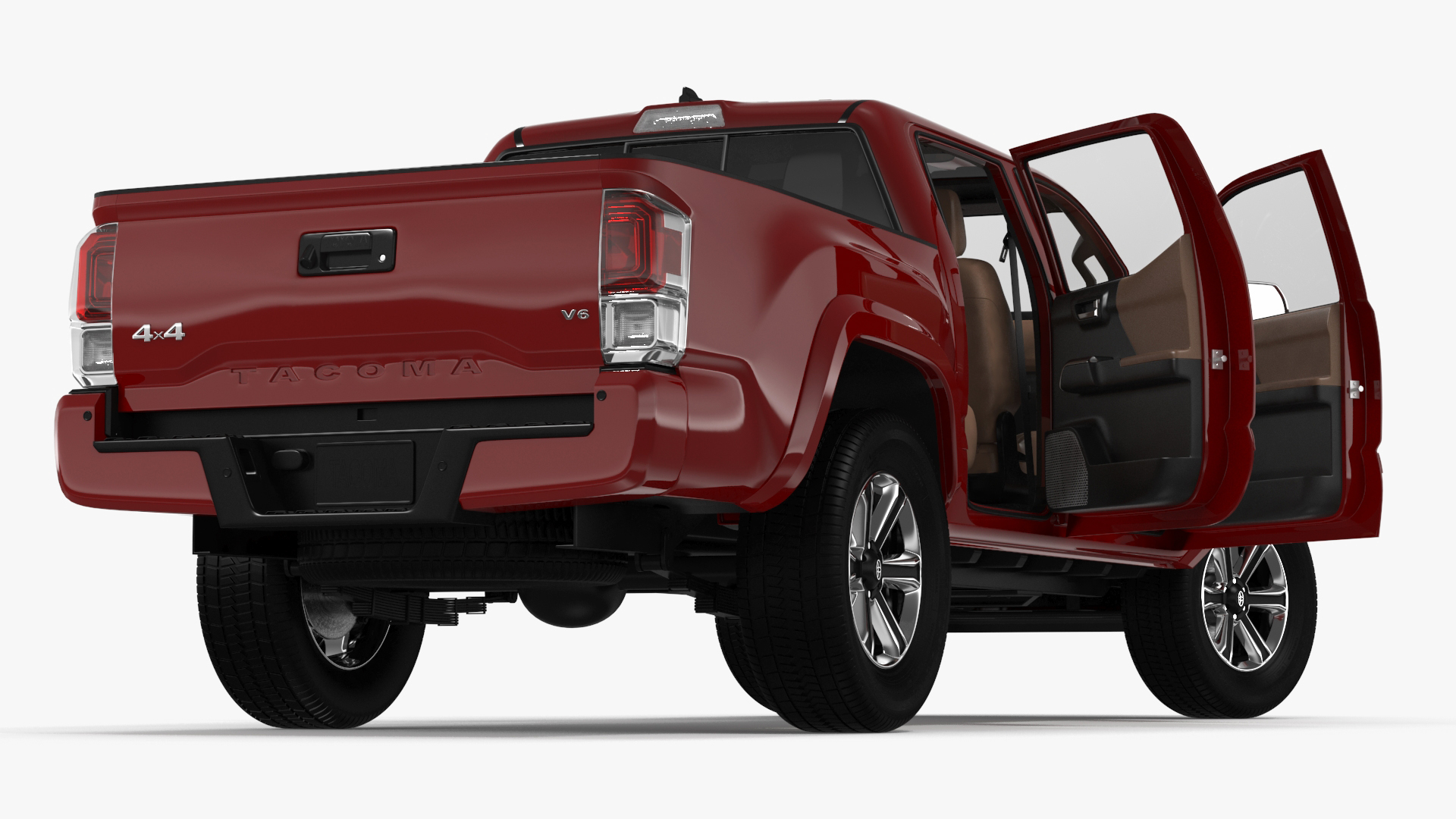 3D Toyota Tacoma Pickup Rigged for Maya