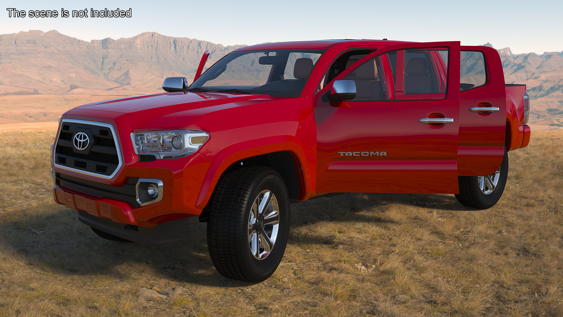 3D Toyota Tacoma Pickup Rigged for Maya