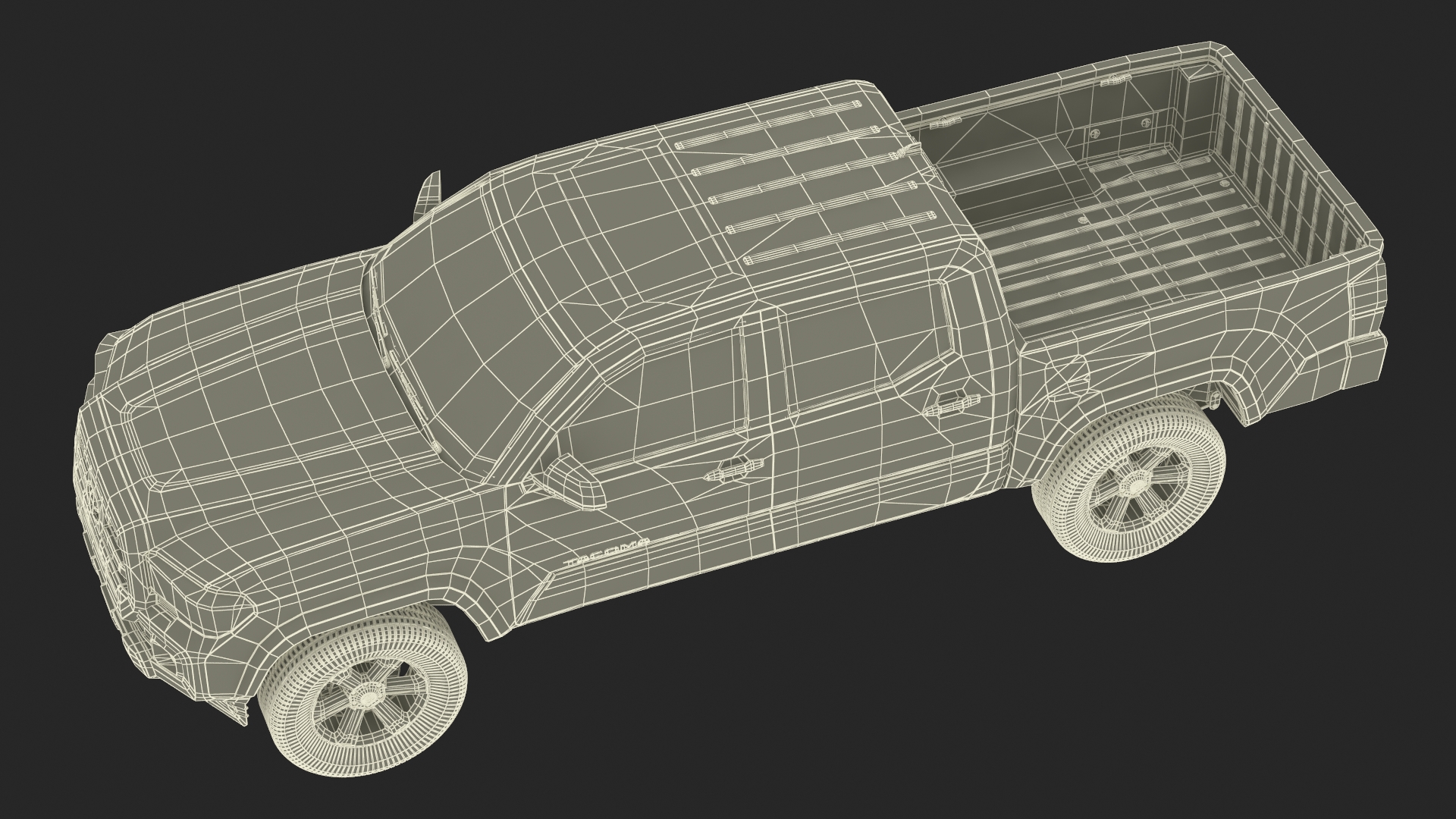 3D Toyota Tacoma Pickup Rigged for Maya