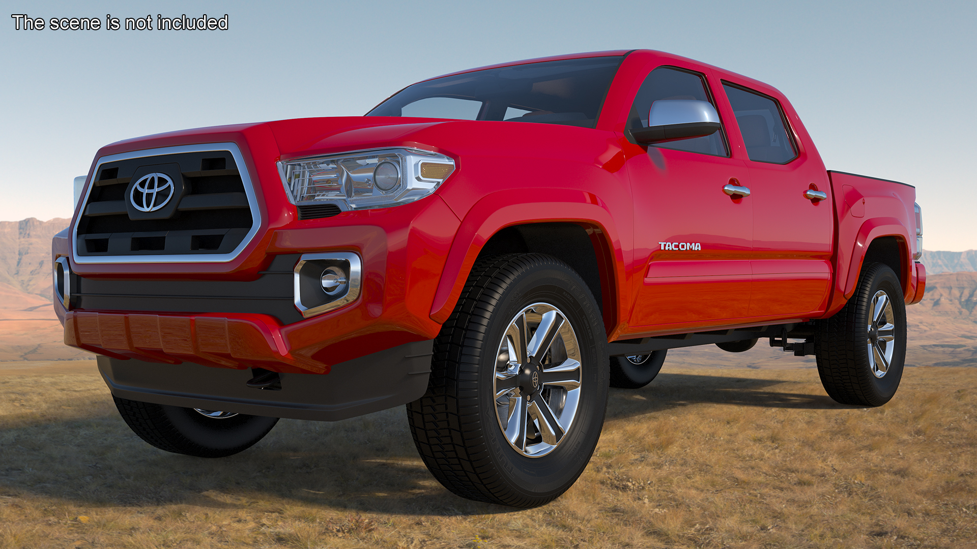 3D Toyota Tacoma Pickup Rigged for Maya