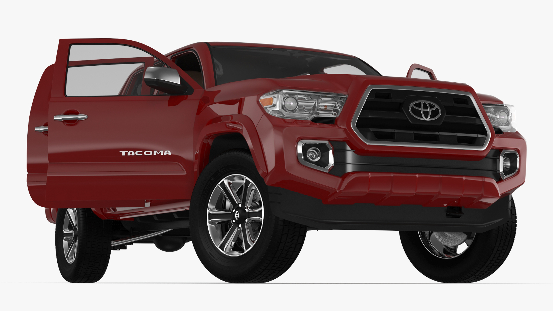 3D Toyota Tacoma Pickup Rigged for Maya