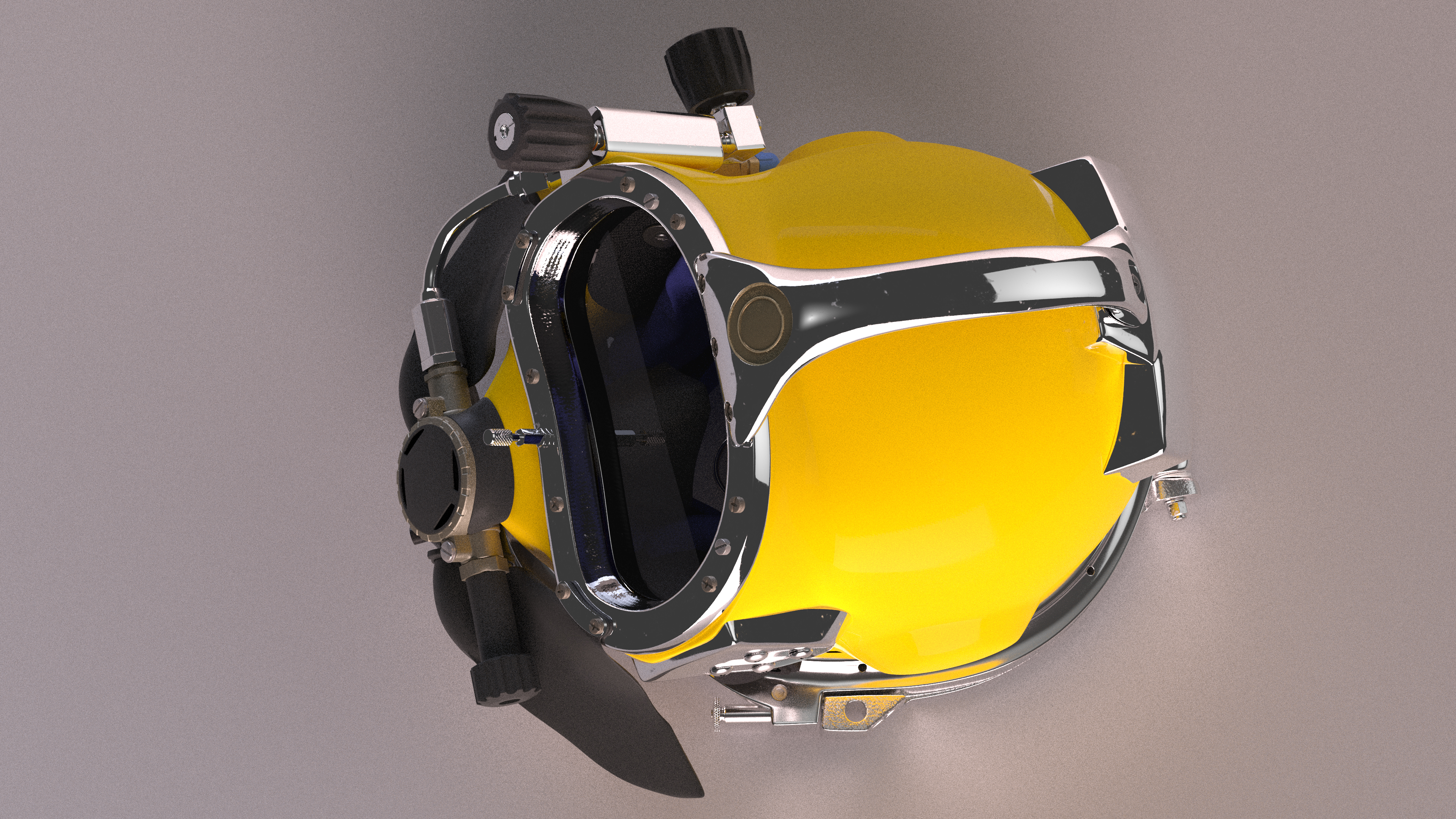 Commercial Dive Helmet 3D