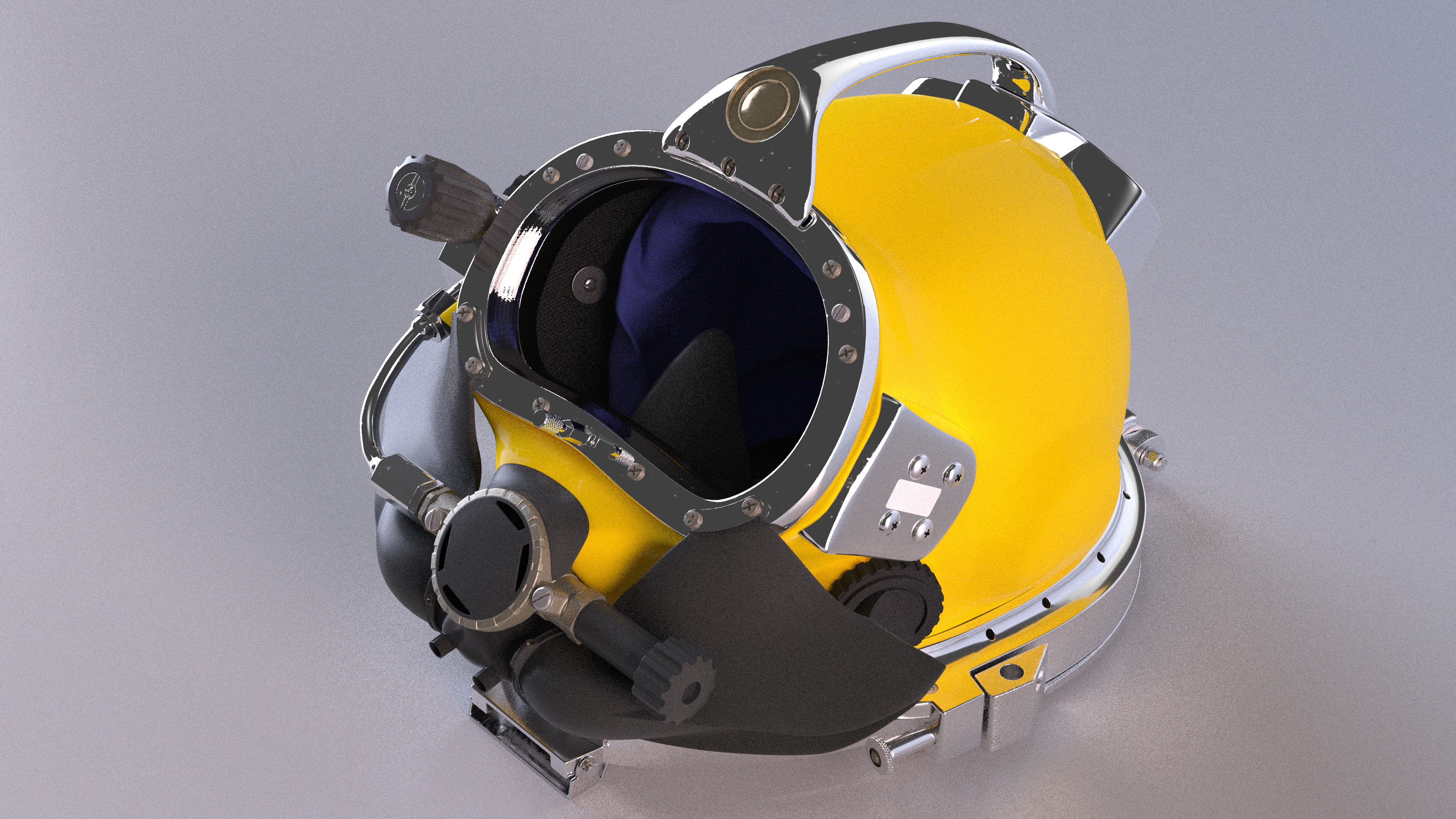Commercial Dive Helmet 3D
