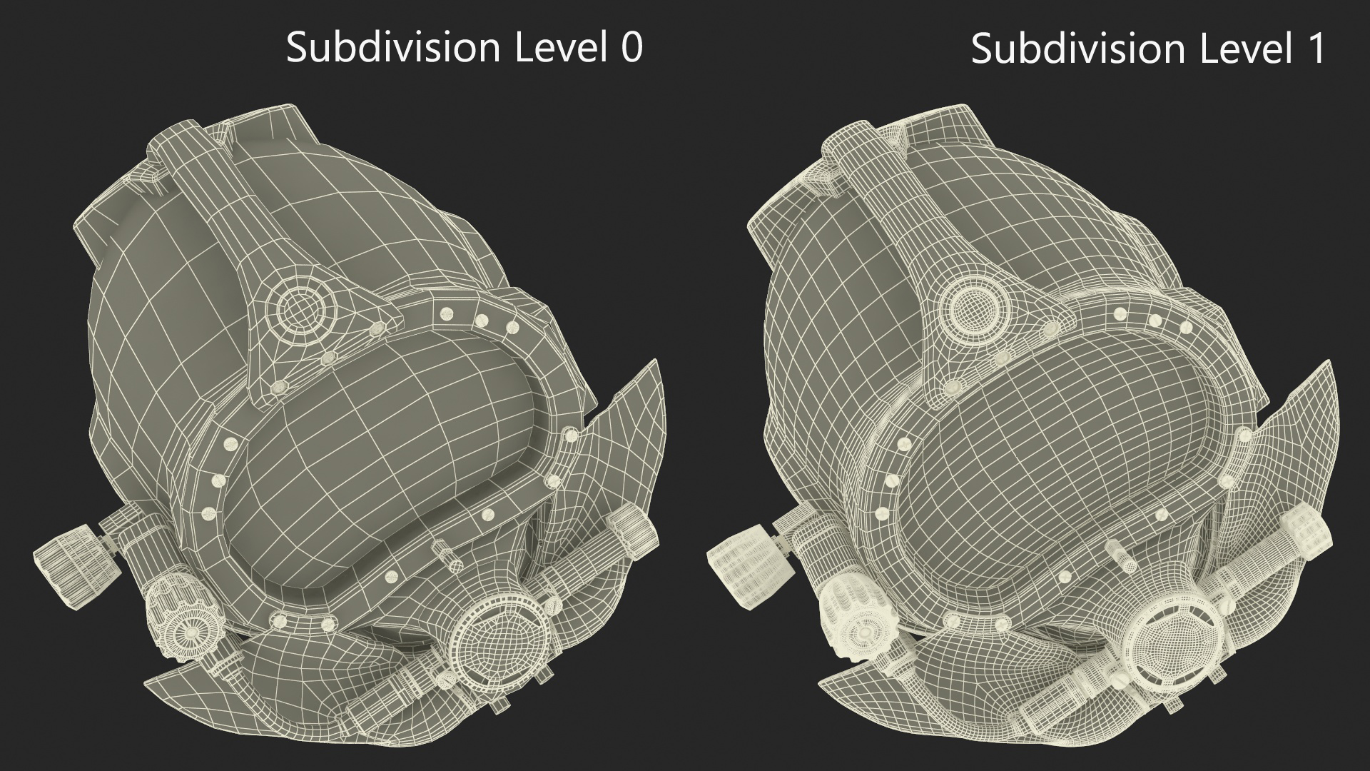 Commercial Dive Helmet 3D