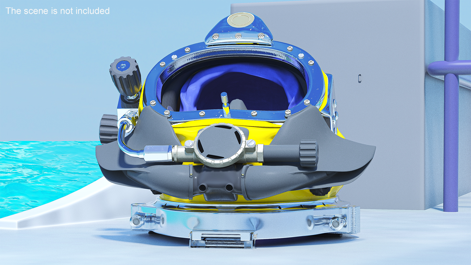 Commercial Dive Helmet 3D