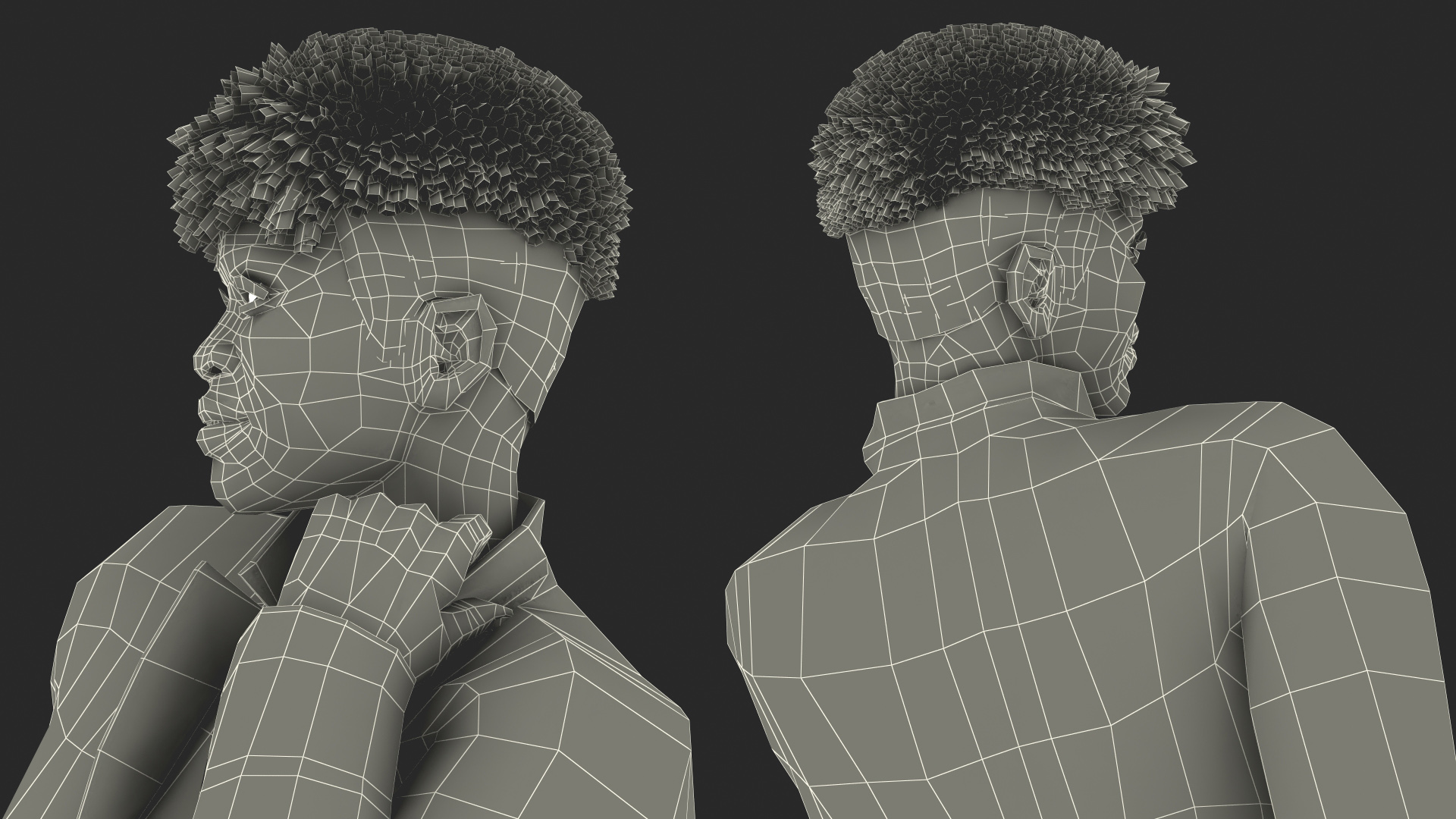 Dark Skin Teenager Fashionable Style Dancing Pose 3D model