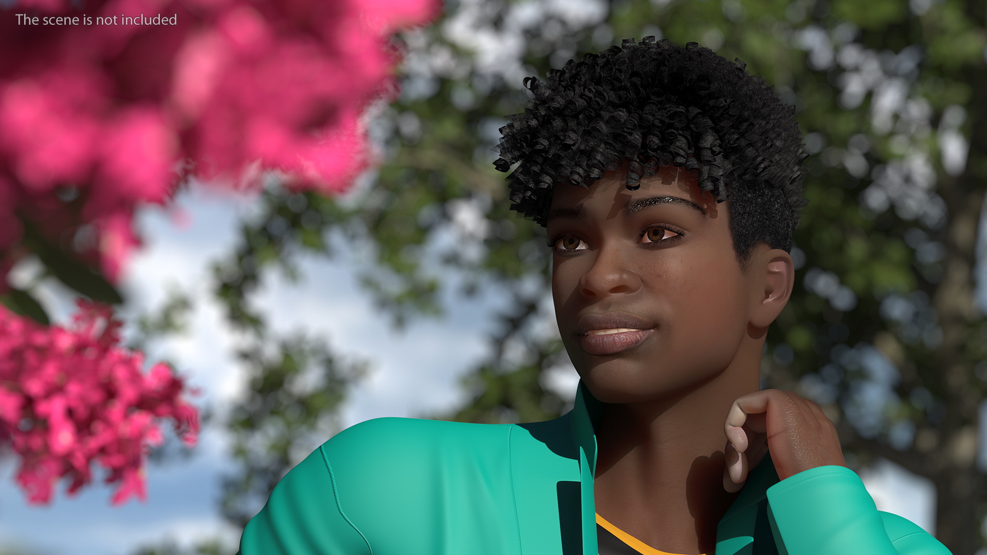 Dark Skin Teenager Fashionable Style Dancing Pose 3D model