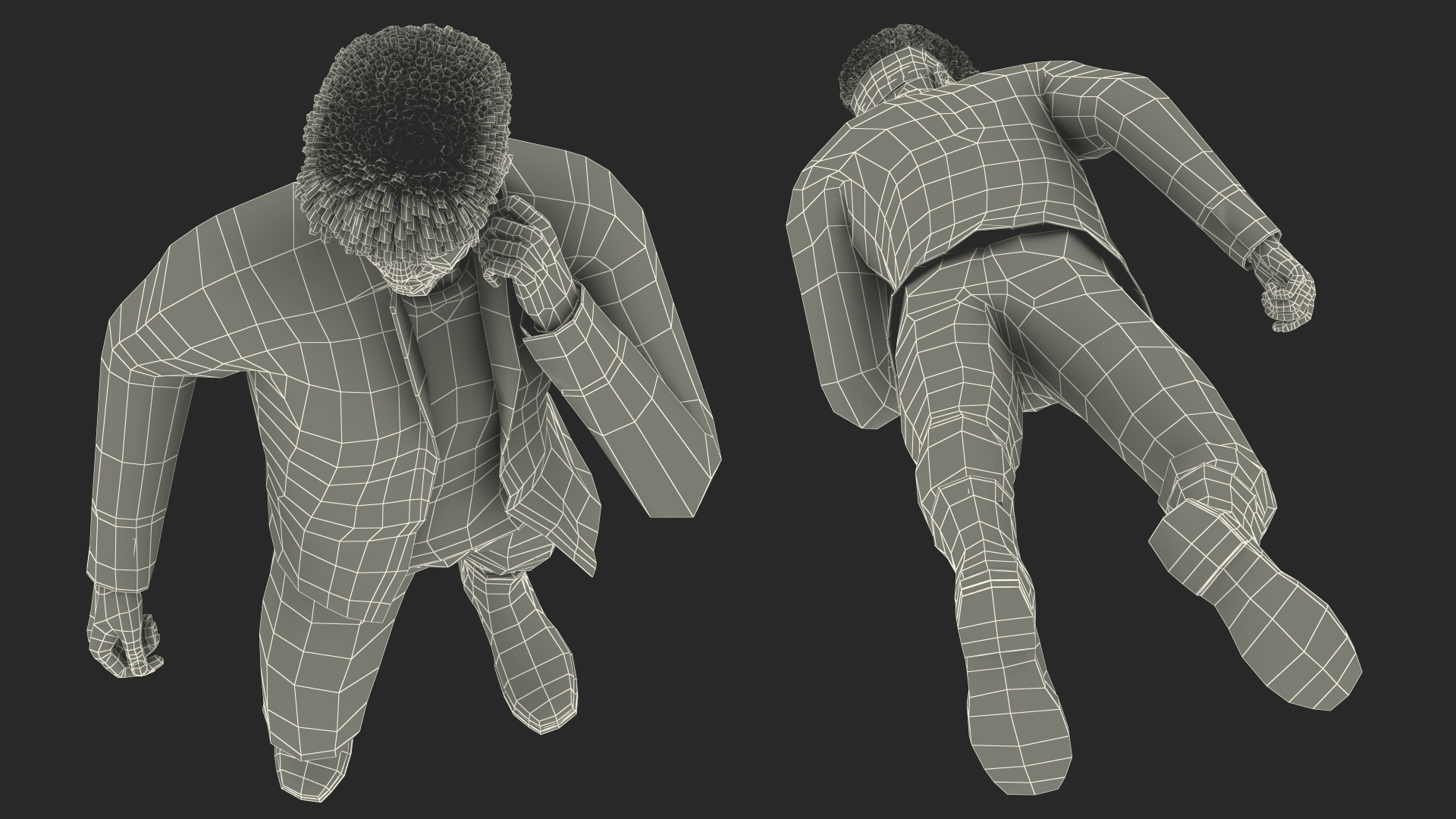 Dark Skin Teenager Fashionable Style Dancing Pose 3D model