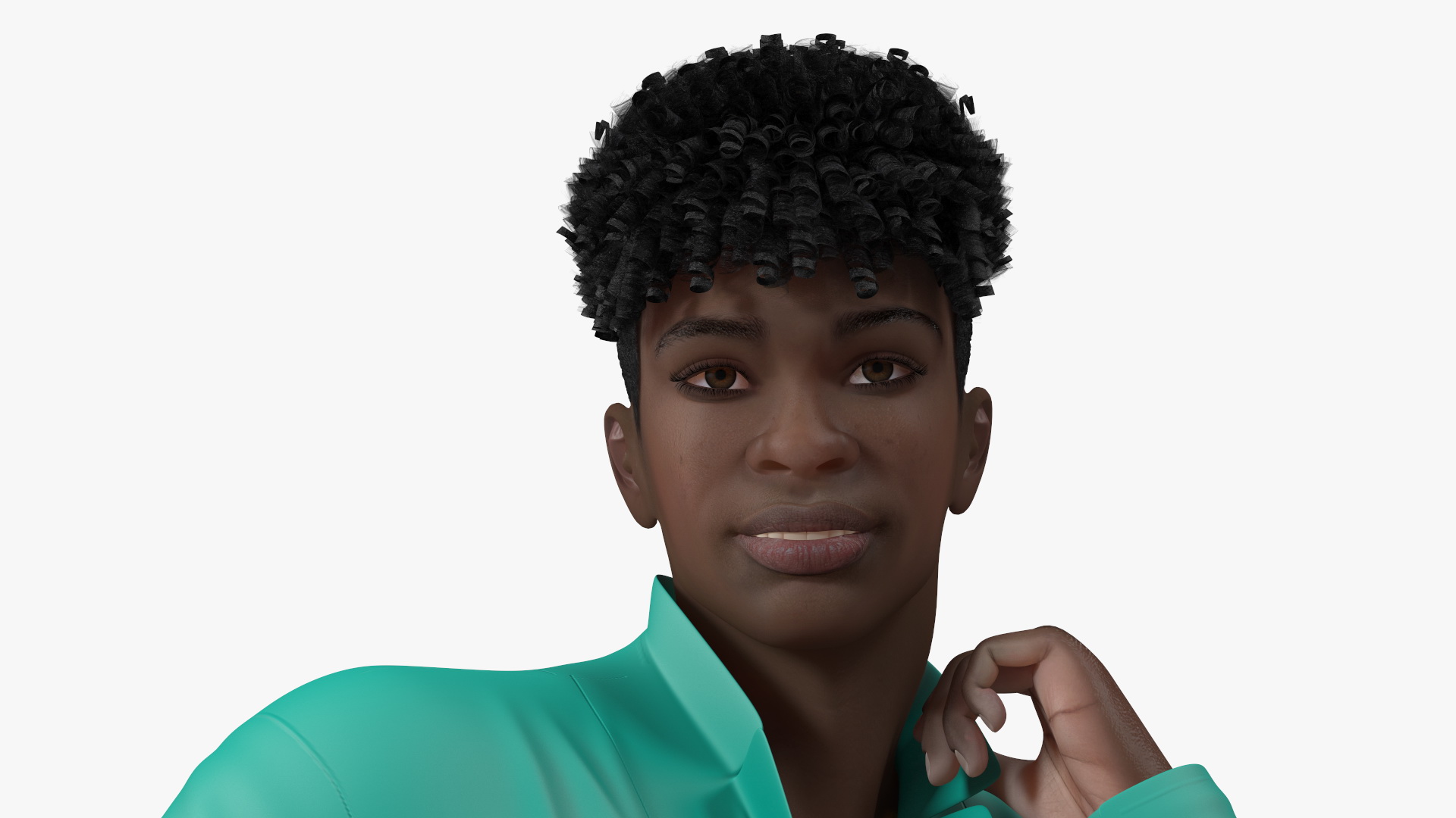 Dark Skin Teenager Fashionable Style Dancing Pose 3D model