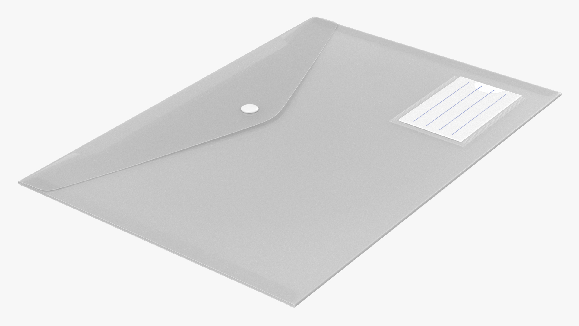 3D Transparent A4 Plastic Document Folder model